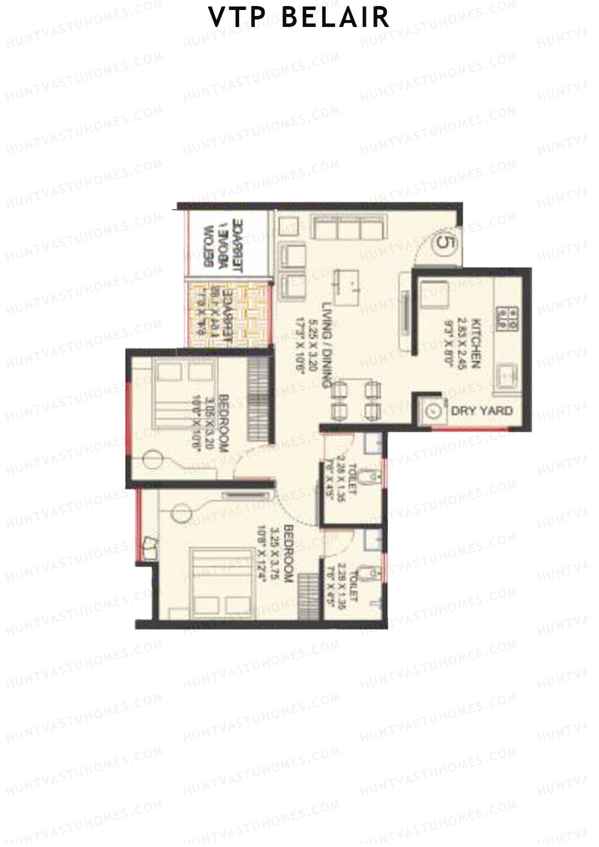 VTP Belair Tower E Unit 5 Floor Plan