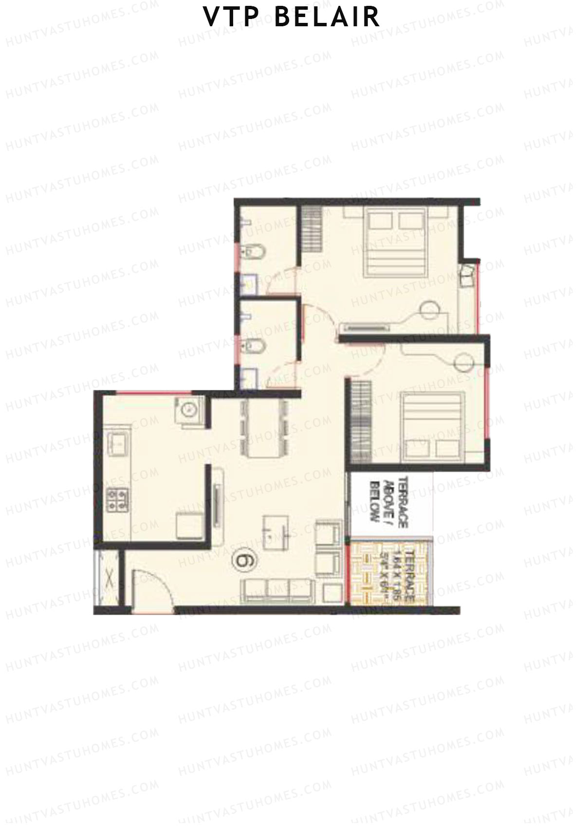 VTP Belair Tower E Unit 6 Floor Plan