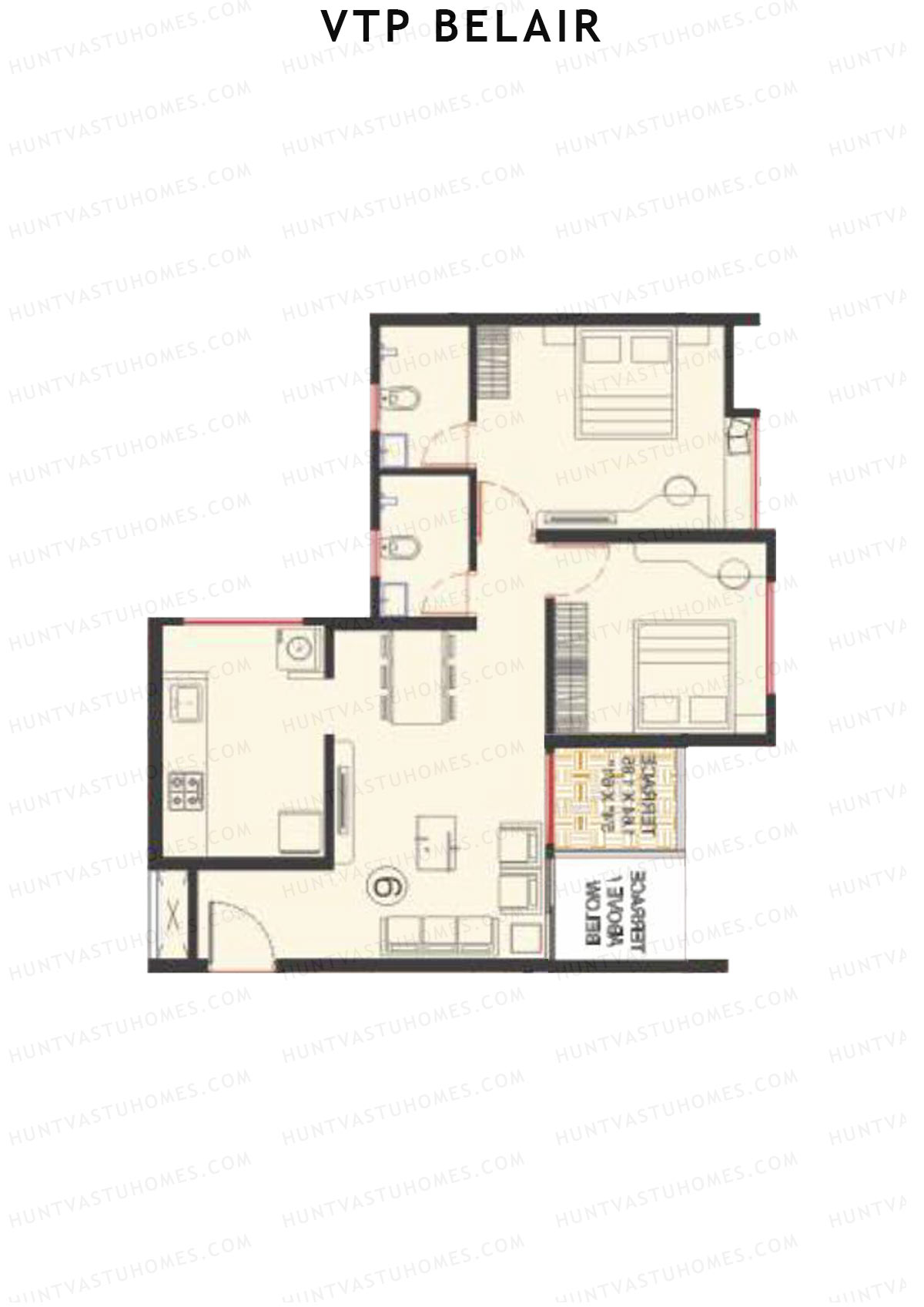 VTP Belair Tower E Unit 6 Floor Plan