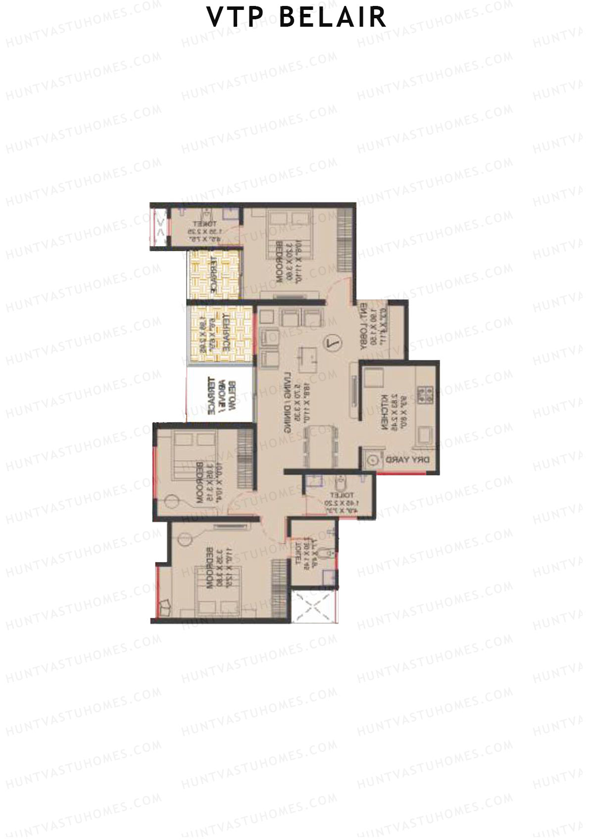 VTP Belair Tower E Unit 8 Floor Plan