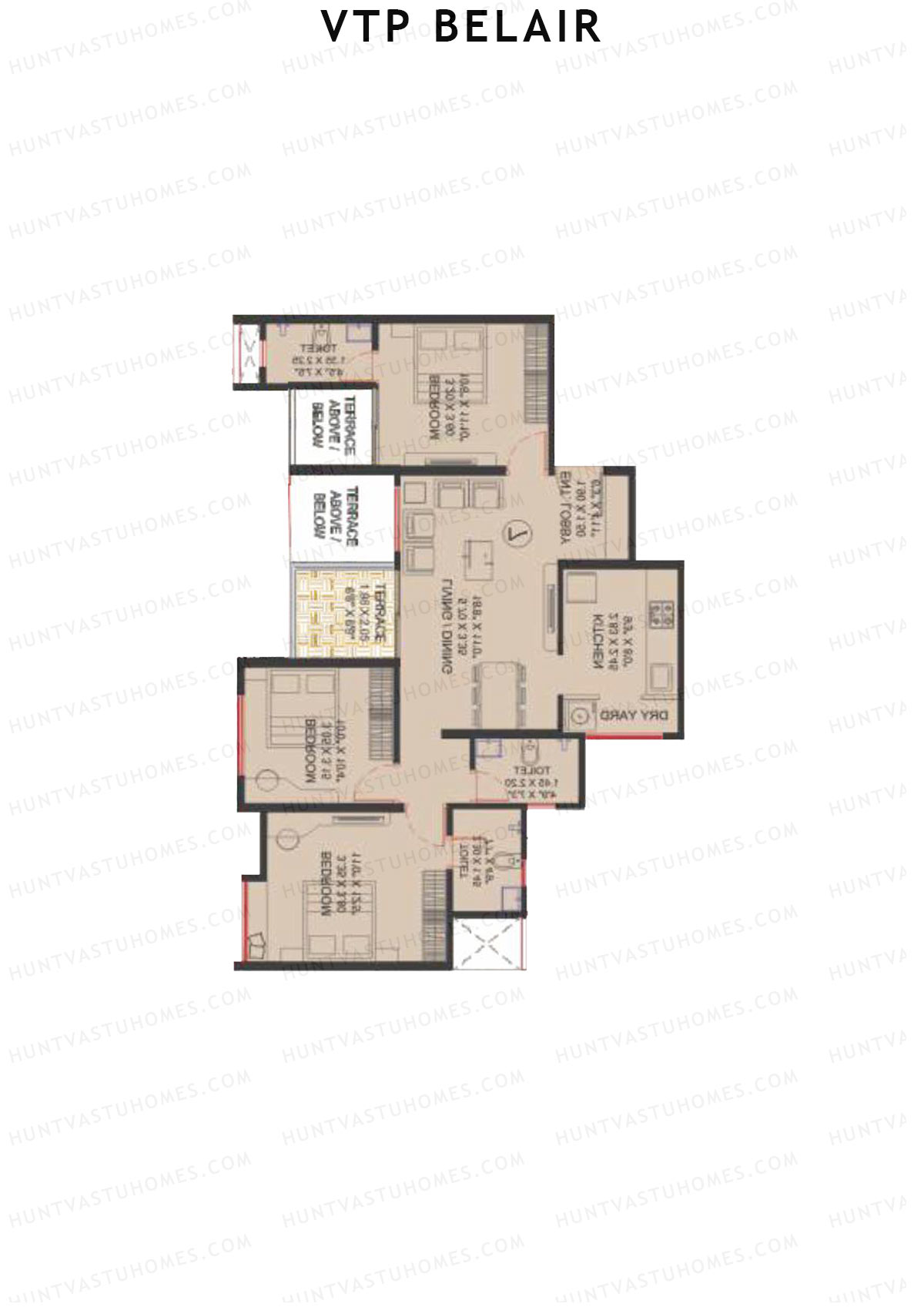 VTP Belair Tower E Unit 8 Floor Plan