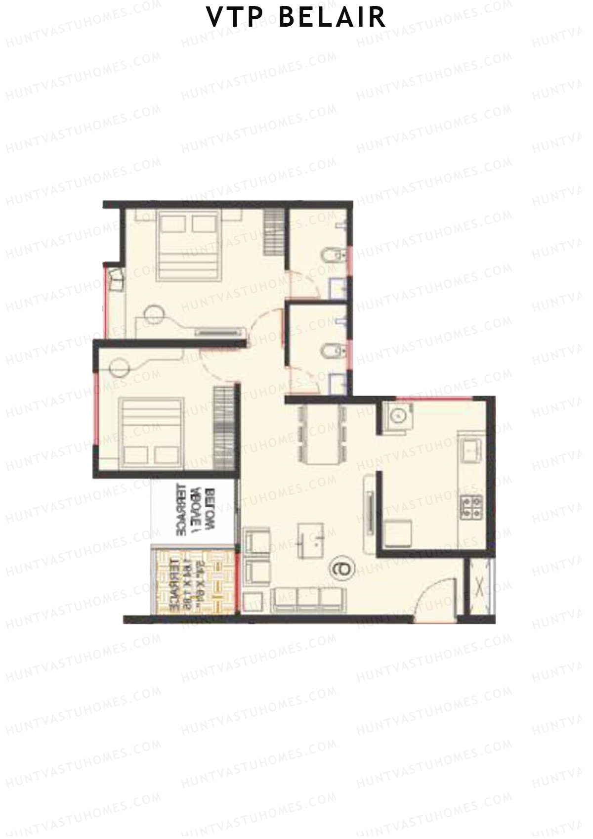 VTP Belair Tower E Unit 9 Floor Plan