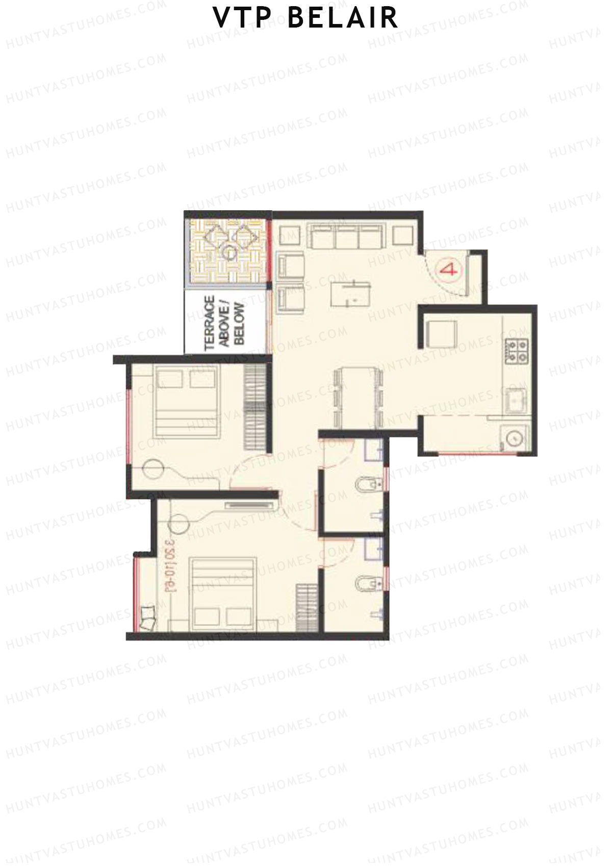 VTP Belair Tower F Unit 1 Floor Plan