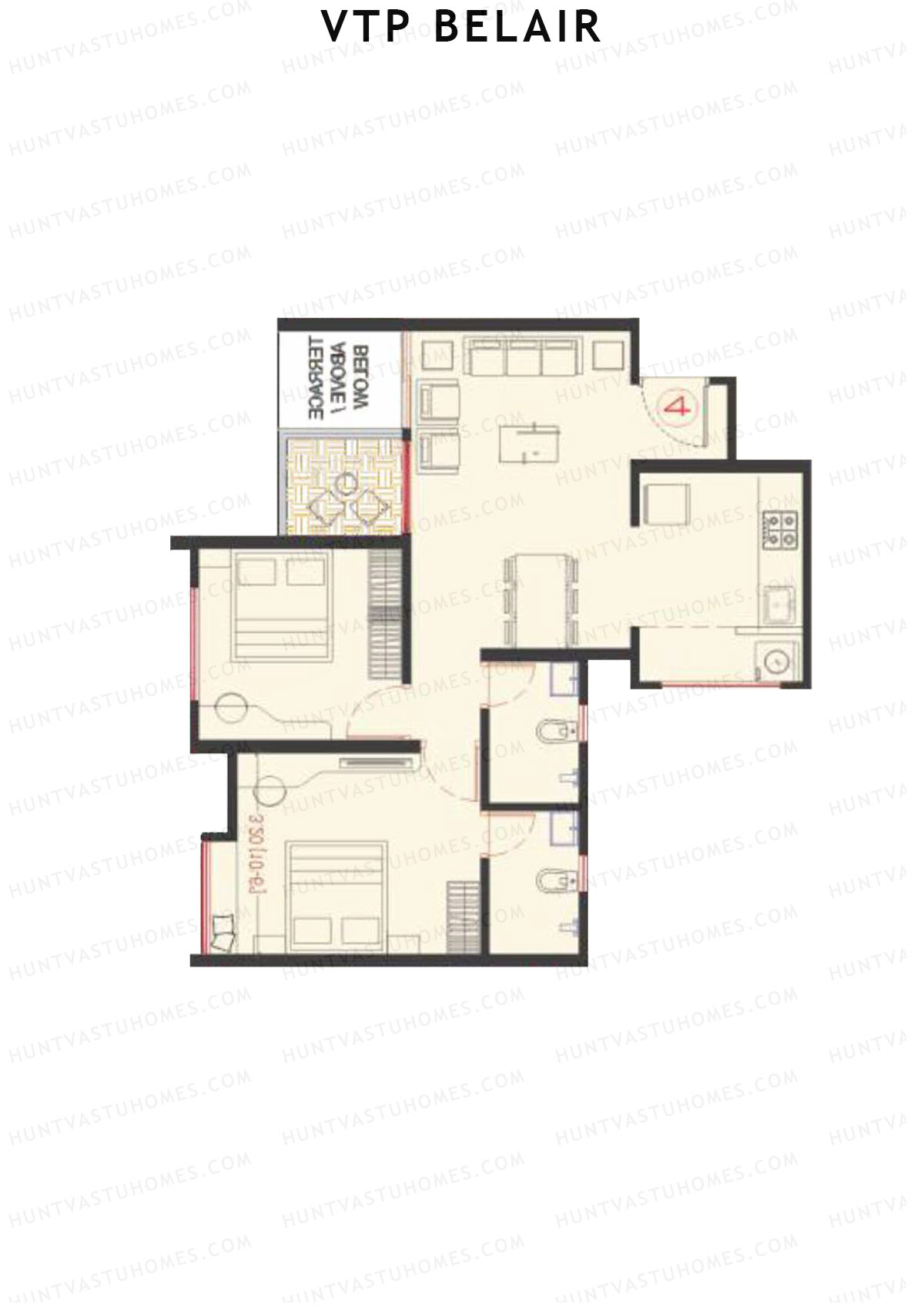 VTP Belair Tower F Unit 1 Floor Plan