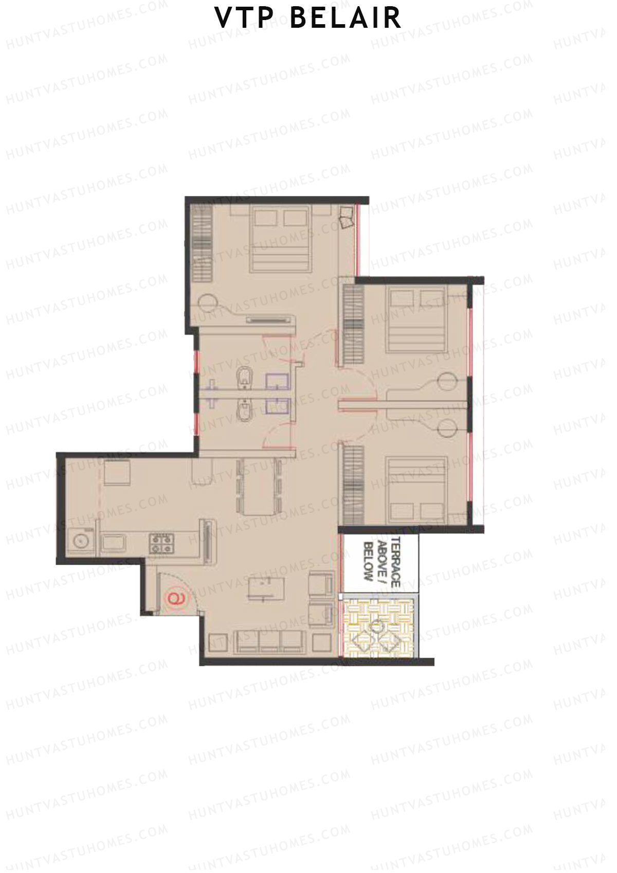 VTP Belair Tower F Unit 3 Floor Plan