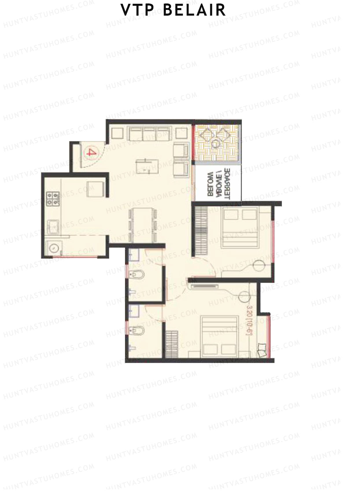 VTP Belair Tower F Unit 4 Floor Plan