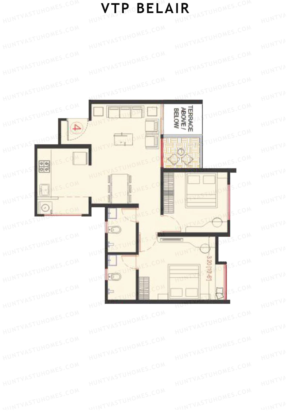 VTP Belair Tower F Unit 4 Floor Plan