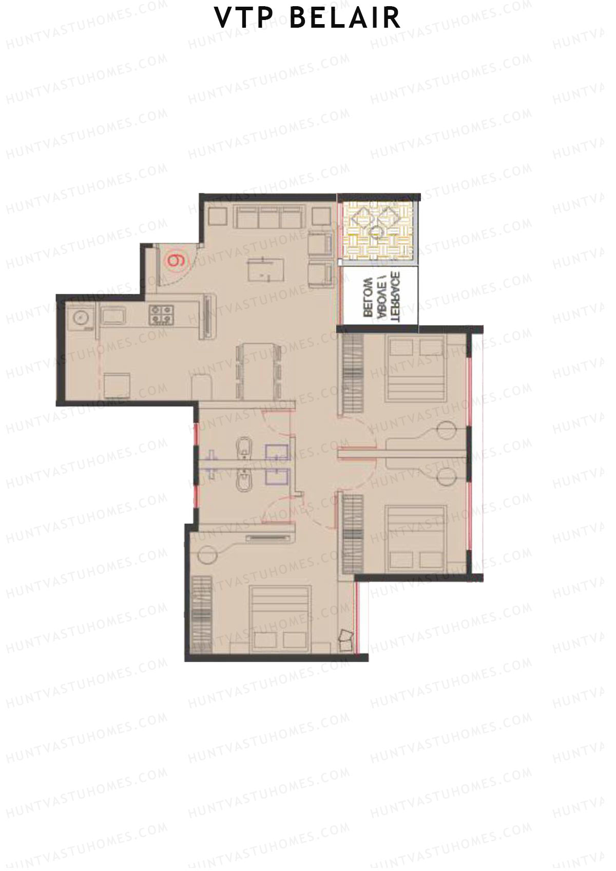 VTP Belair Tower F Unit 6 Floor Plan
