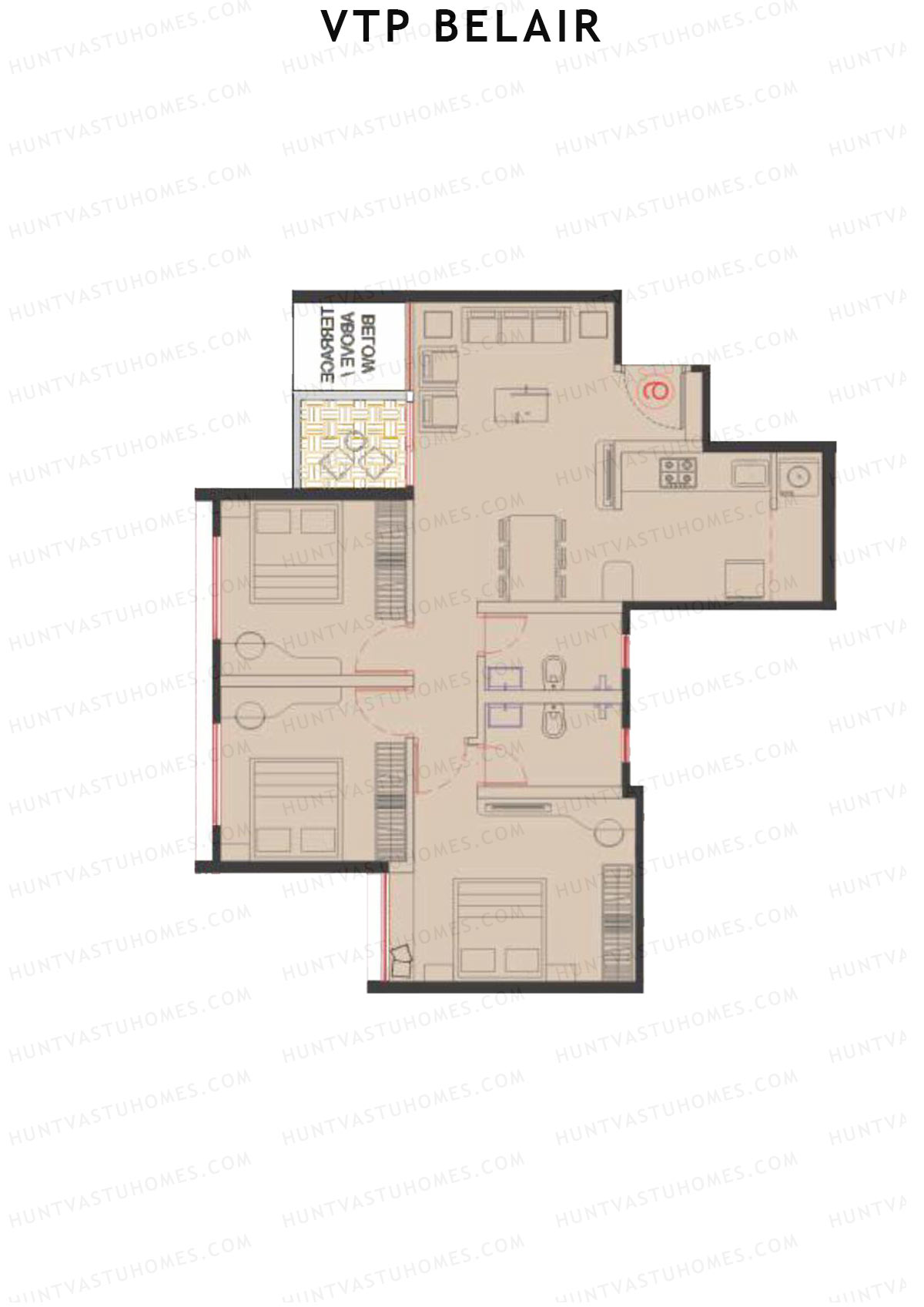 VTP Belair Tower F Unit 7 Floor Plan