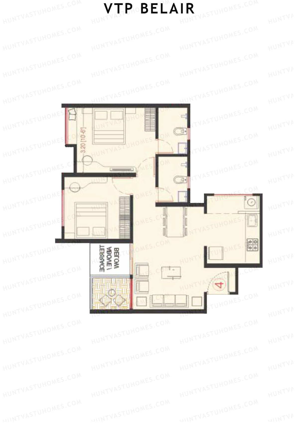 VTP Belair Tower F Unit 8 Floor Plan