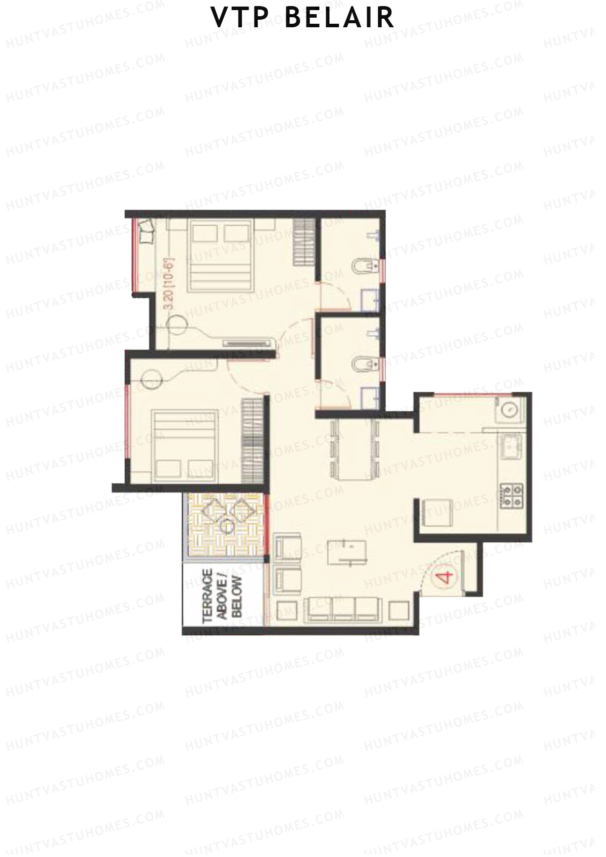 VTP Belair Tower F Unit 8 Floor Plan