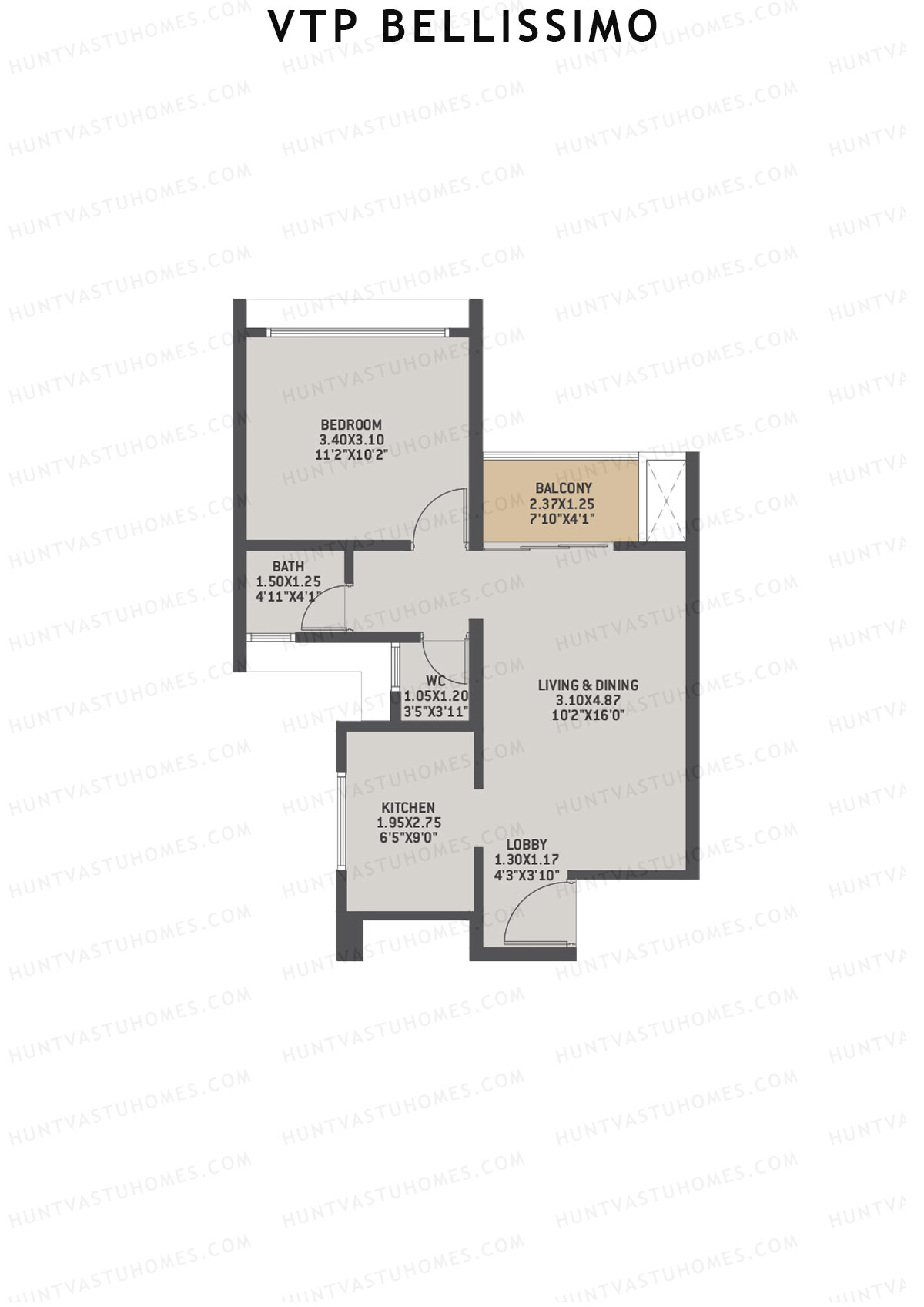 VTP Bellissimo Tower 1 Unit 1 Floor Plan