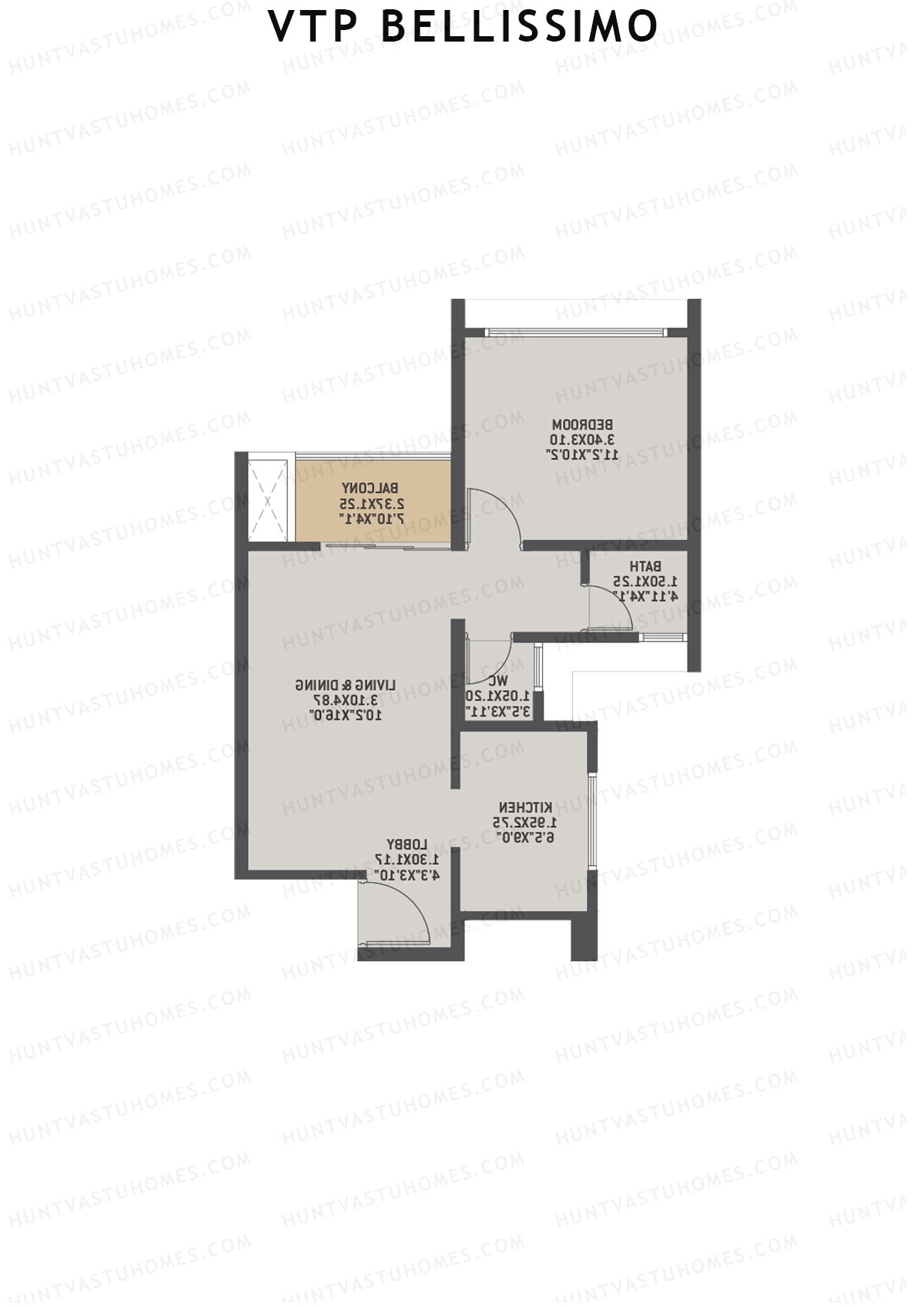 VTP Bellissimo Tower 1 Unit 2 Floor Plan