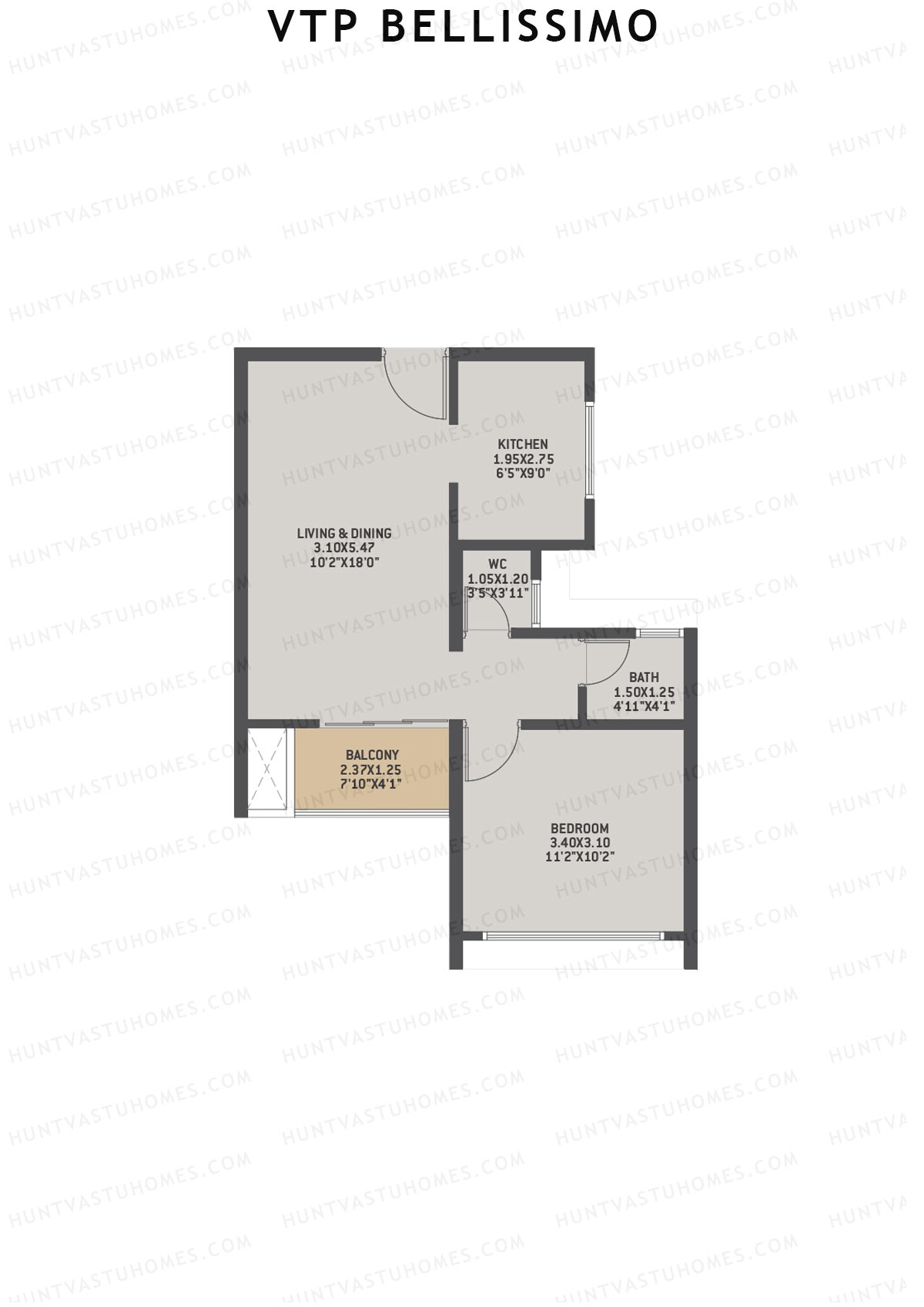 VTP Bellissimo Tower 1 Unit 3 Floor Plan