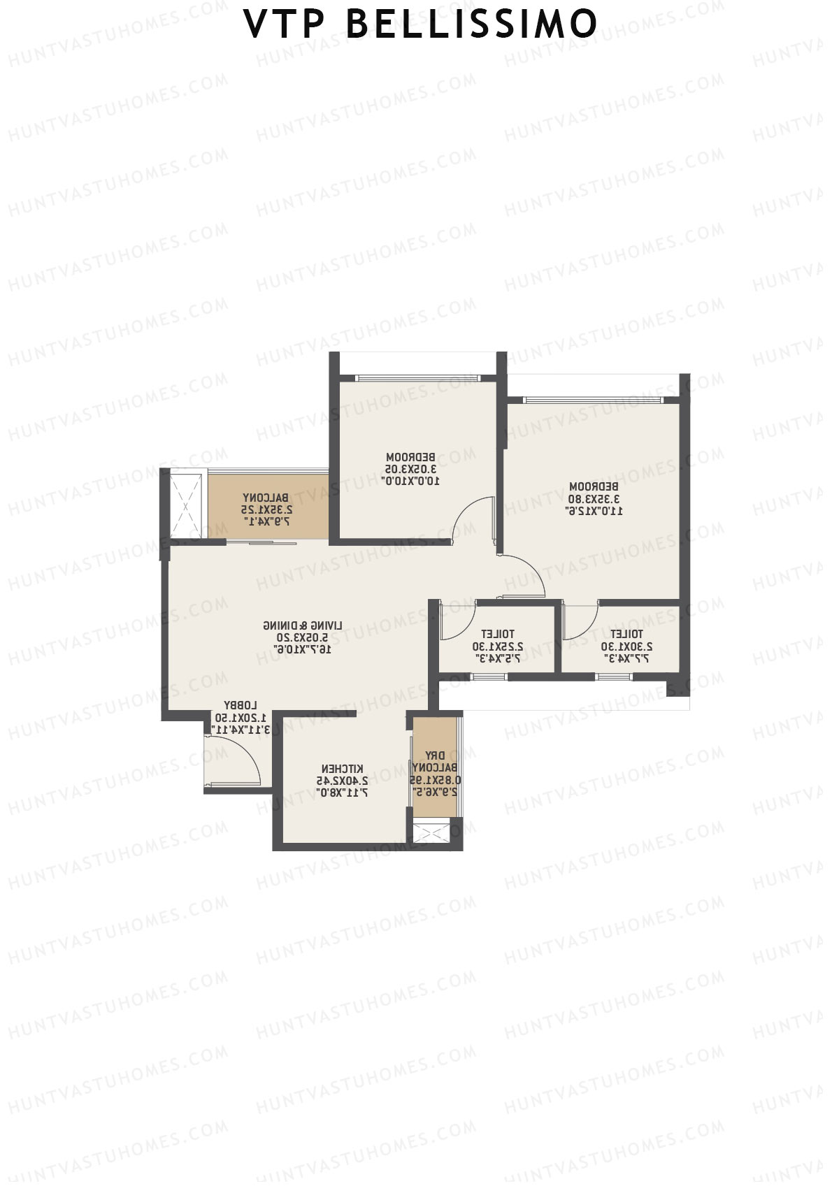 VTP Bellissimo Tower 2 Unit 2 Floor Plan