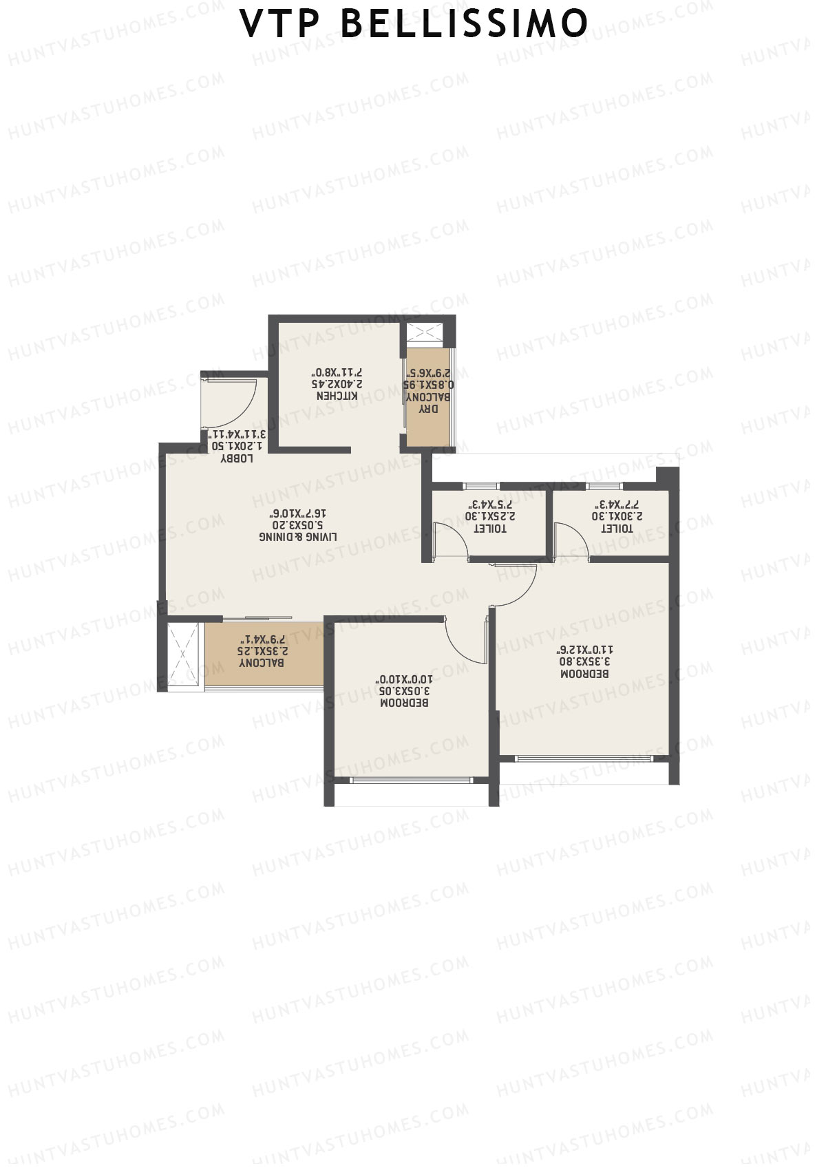 VTP Bellissimo Tower 2 Unit 3 Floor Plan