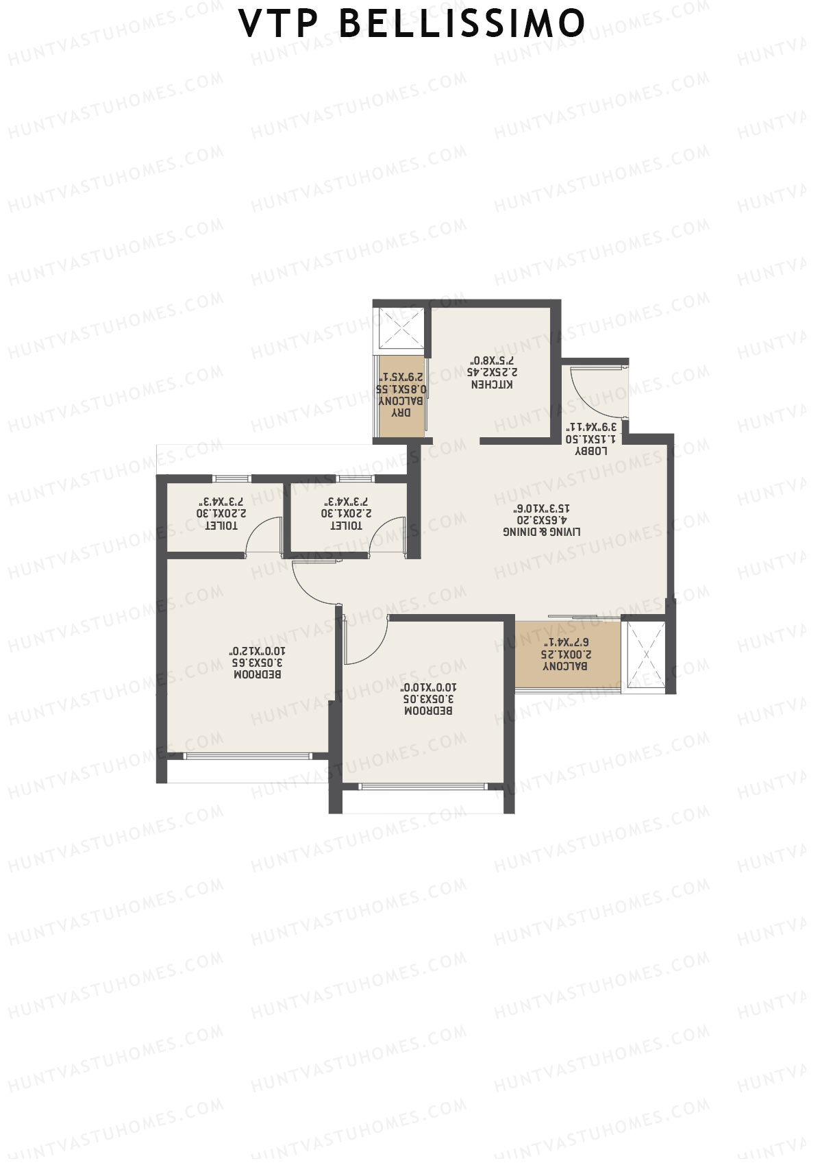 VTP Bellissimo Tower 2 Unit 4 Floor Plan