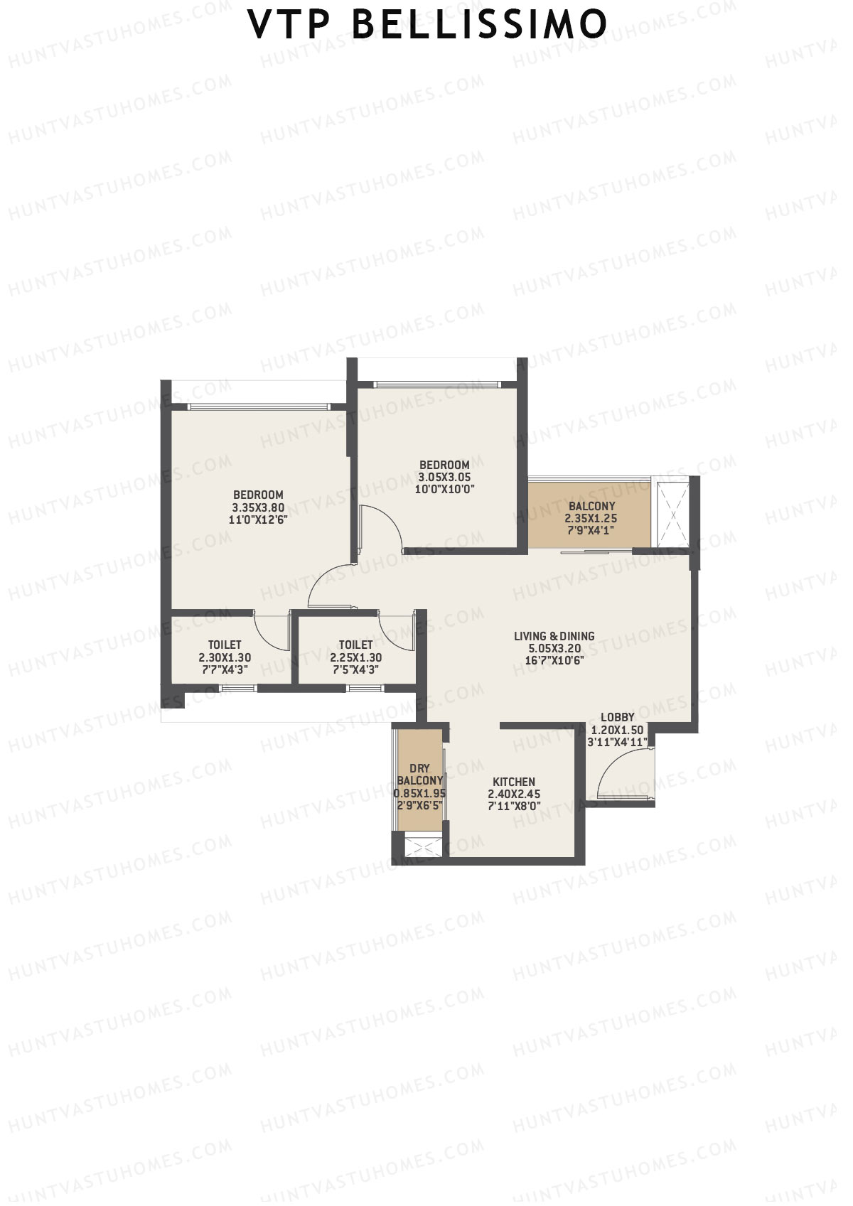 VTP Bellissimo Tower 2 Unit 7 Floor Plan