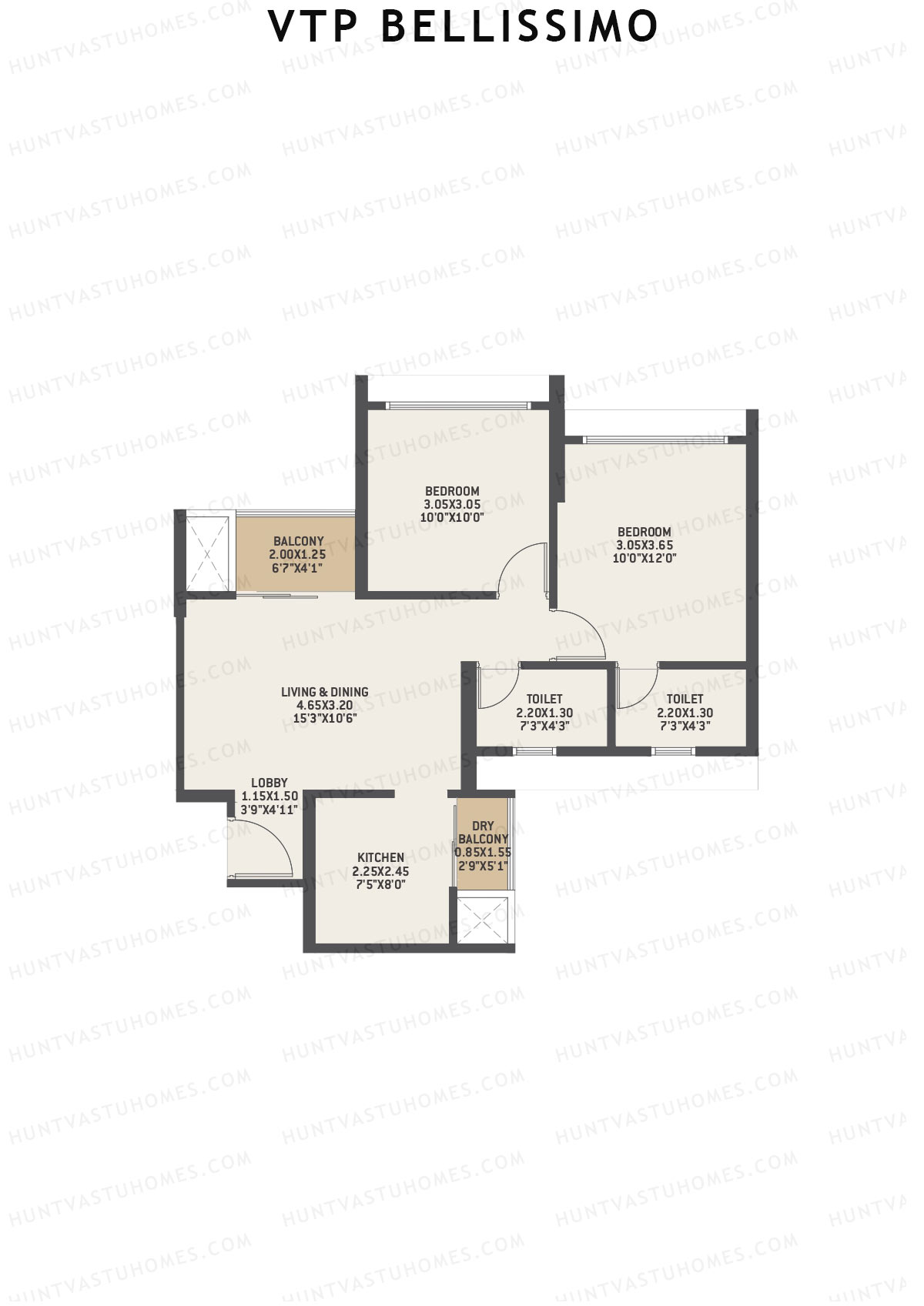 VTP Bellissimo Tower 2 Unit 8 Floor Plan