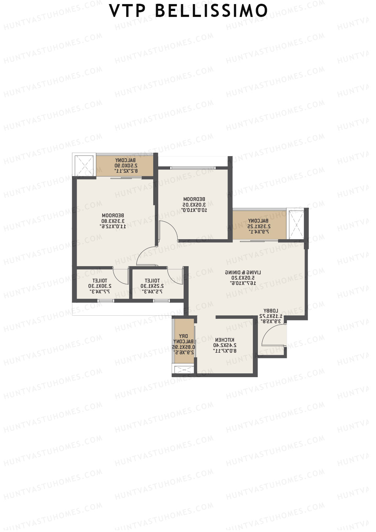 VTP Bellissimo Tower 3 Unit 1 Floor Plan