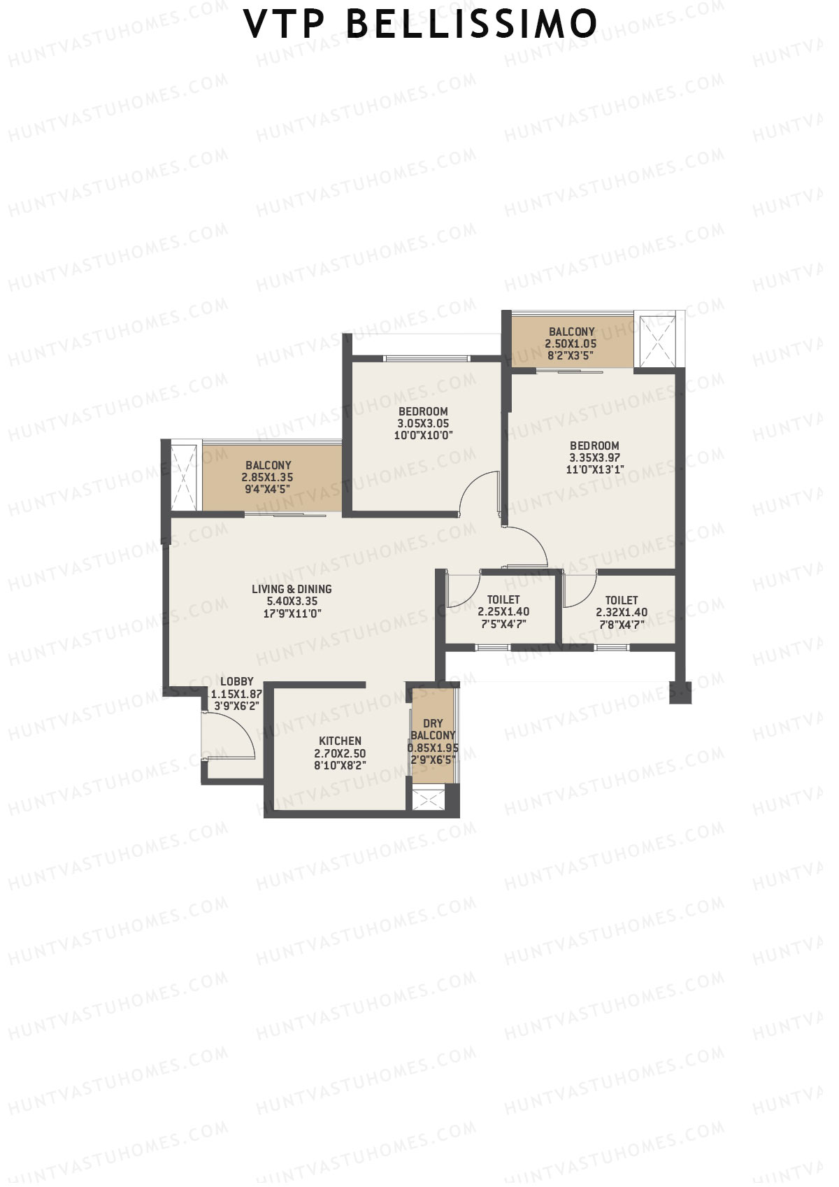 VTP Bellissimo Tower 3 Unit 2 Floor Plan