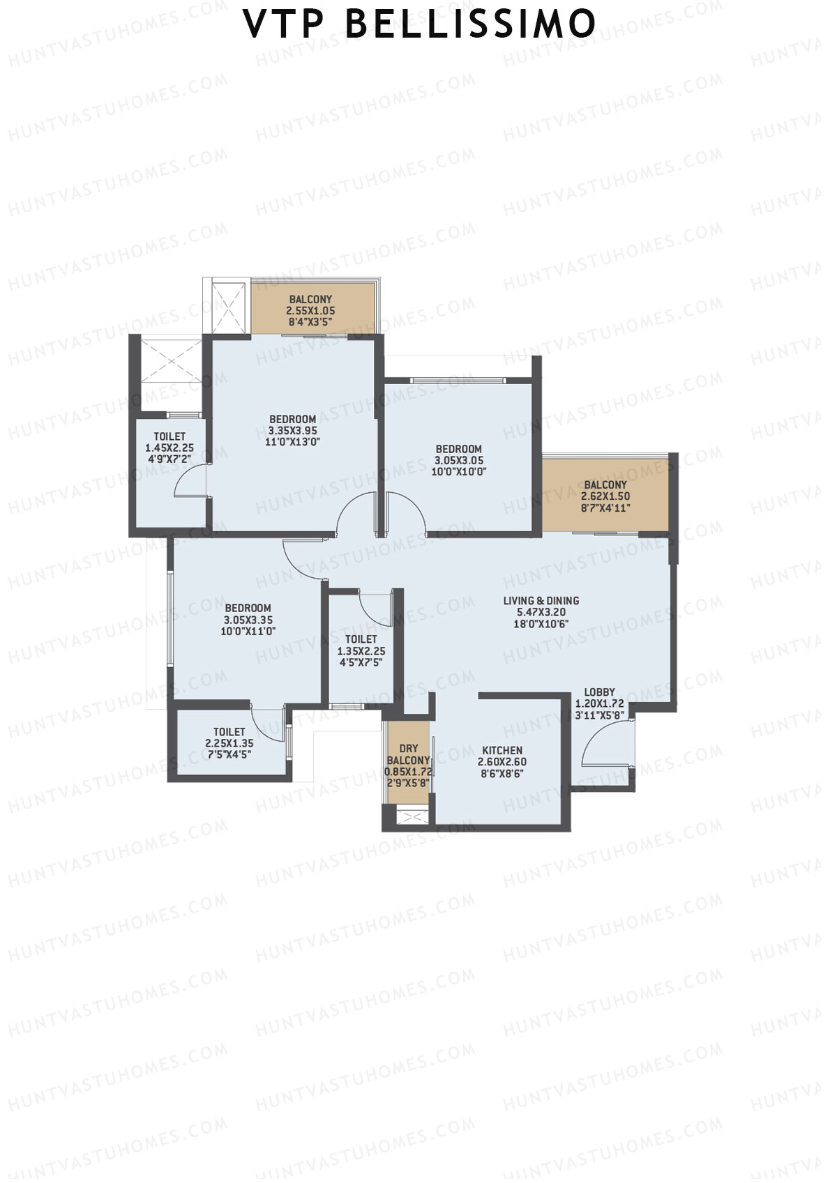 VTP Bellissimo Tower 3 Unit 7 Floor Plan