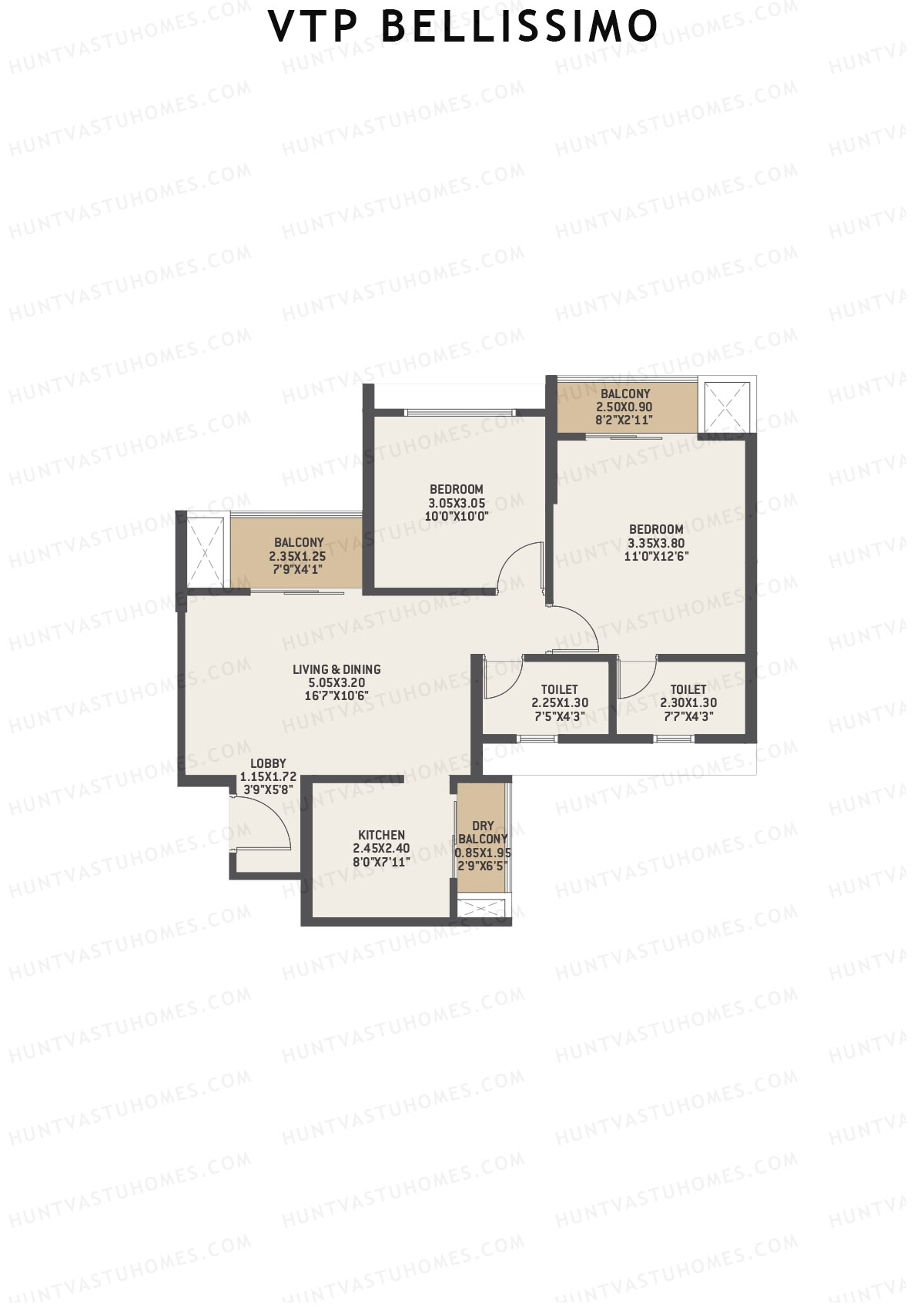 VTP Bellissimo Tower 3 Unit 8 Floor Plan