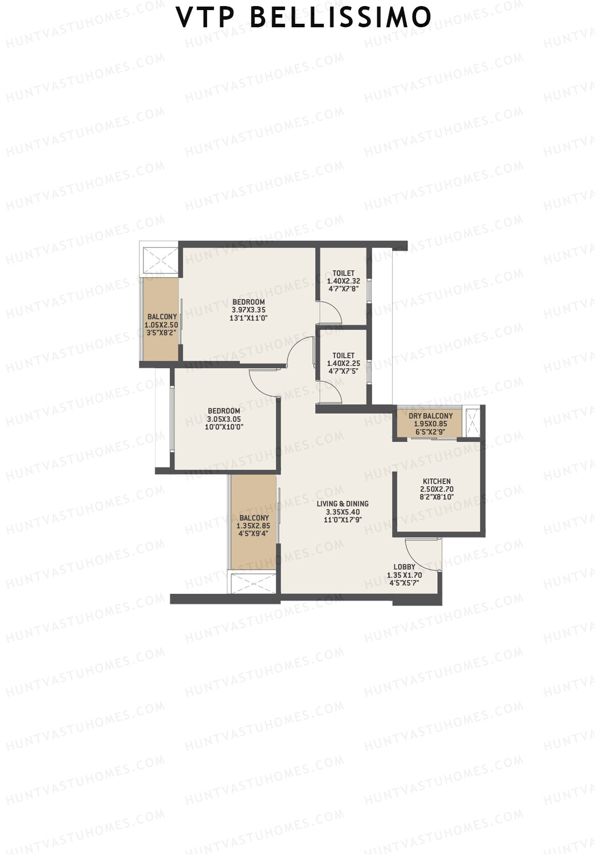 VTP Bellissimo Tower 4 Unit 1 Floor Plan