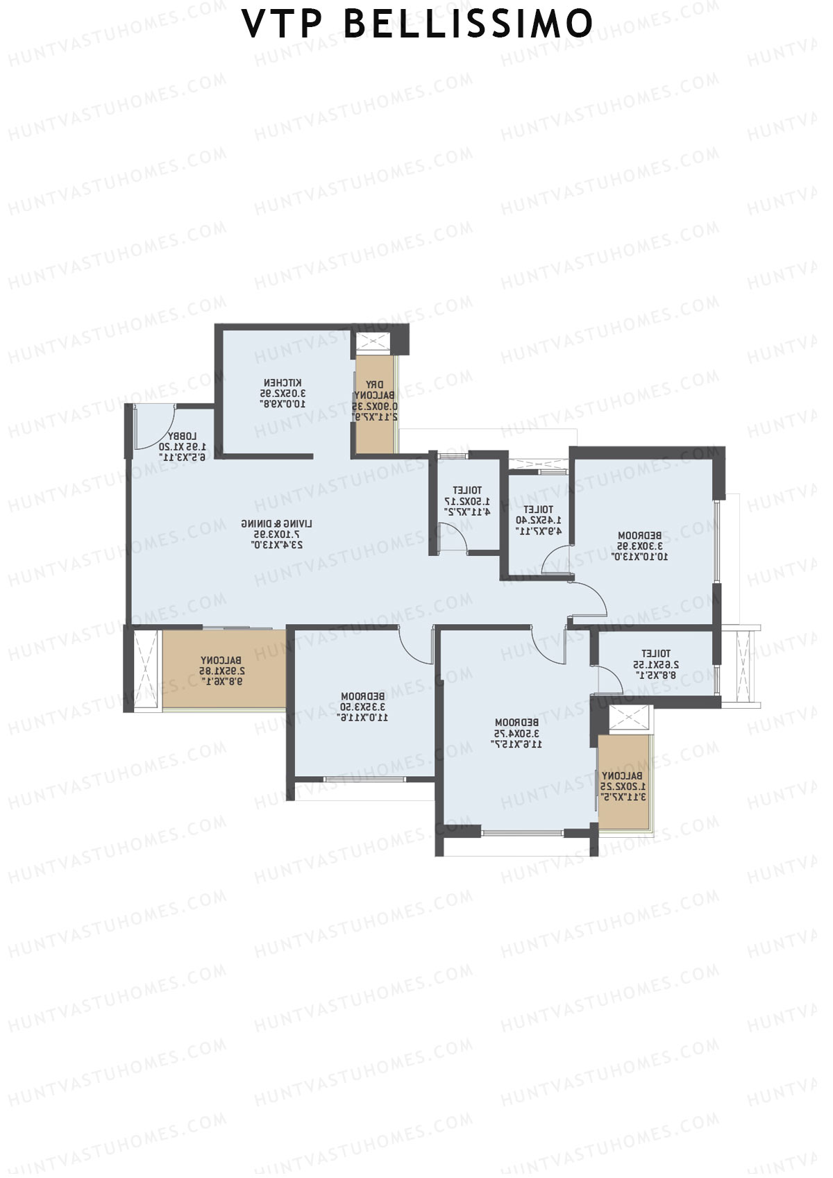 VTP Bellissimo Tower 4 Unit 3 Floor Plan