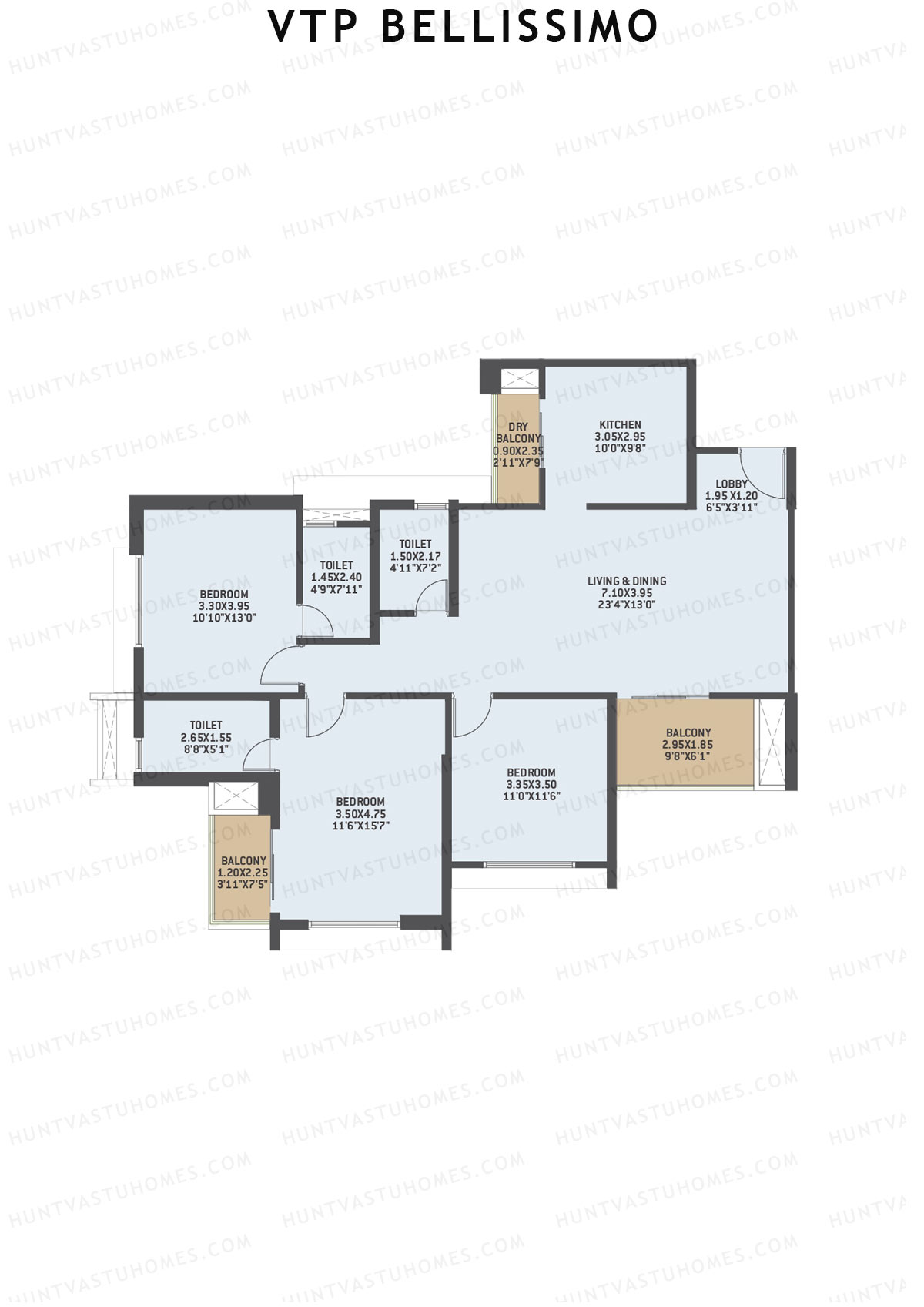VTP Bellissimo Tower 4 Unit 4 Floor Plan