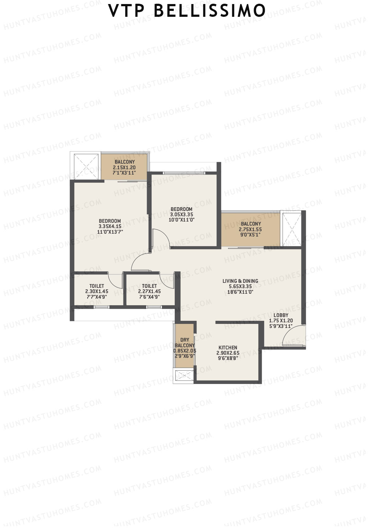 VTP Bellissimo Tower 4 Unit 6 Floor Plan