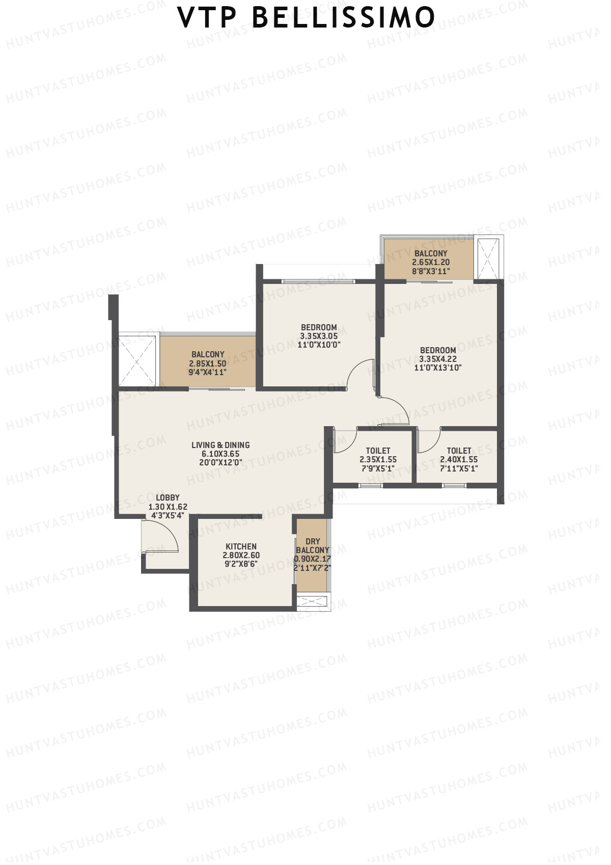 VTP Bellissimo Tower 5 Unit 1 Floor Plan