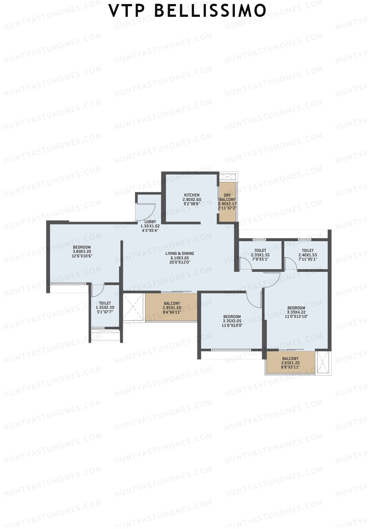 VTP Bellissimo Tower 5 Unit 2 Floor Plan