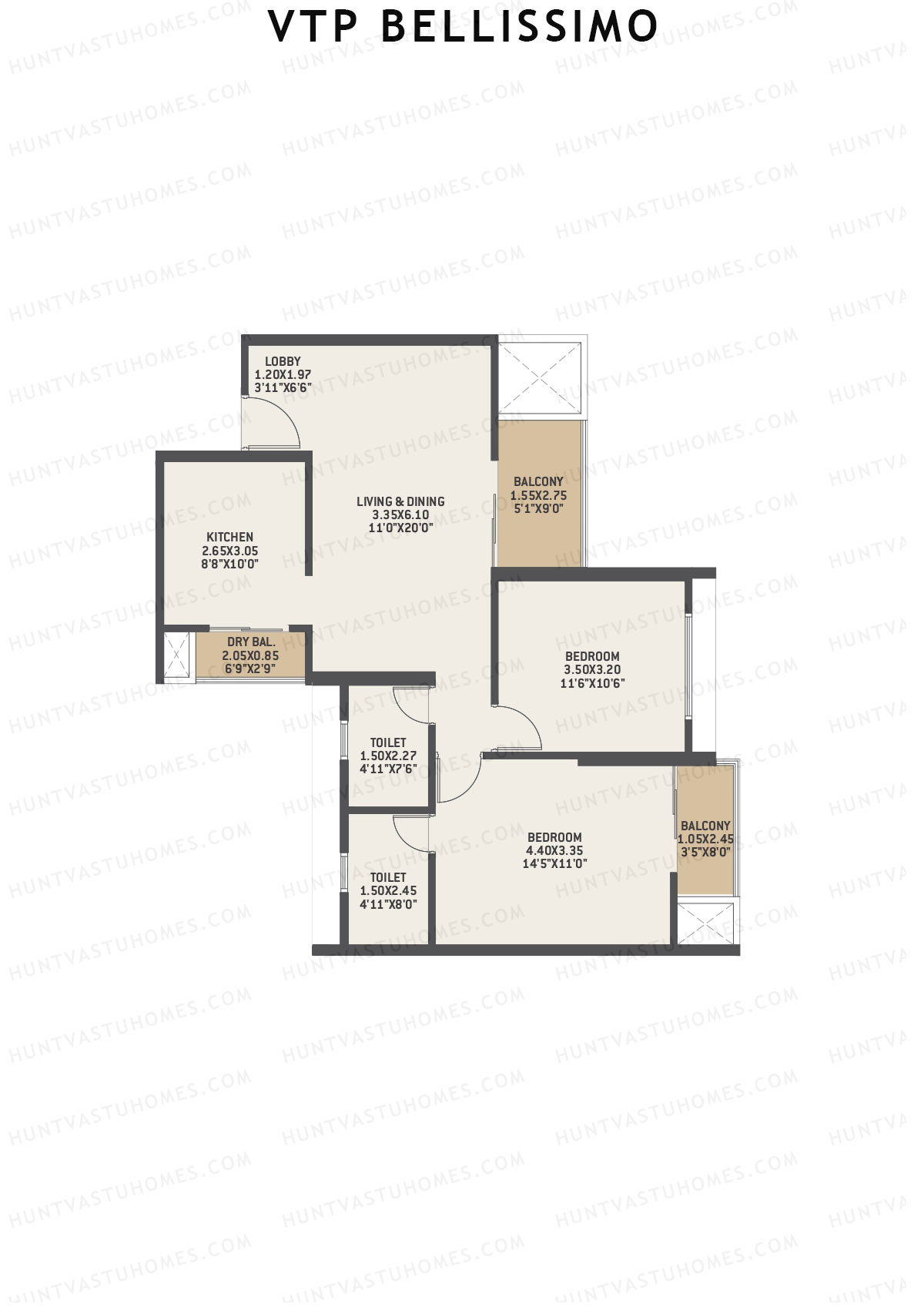 VTP Bellissimo Tower 5 Unit 3 Floor Plan