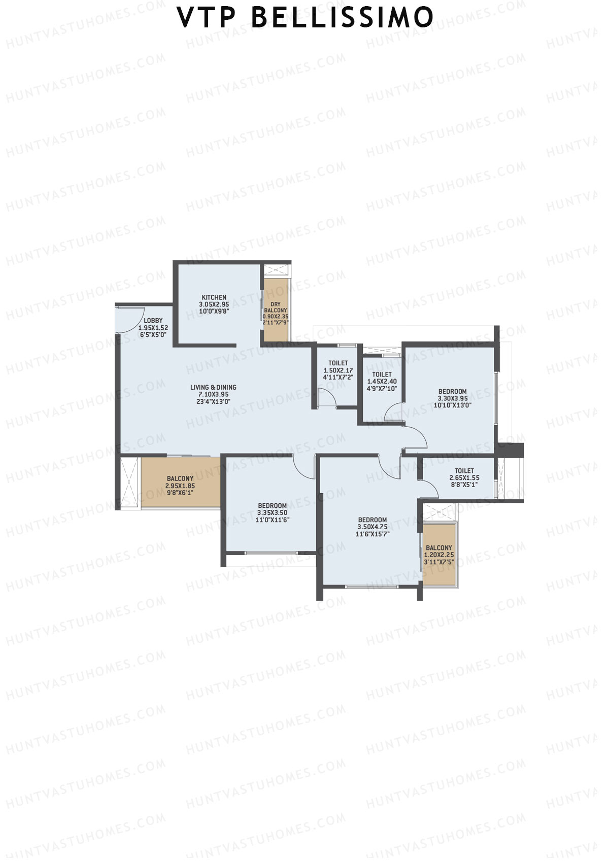 VTP Bellissimo Tower 6 Unit 2 Floor Plan