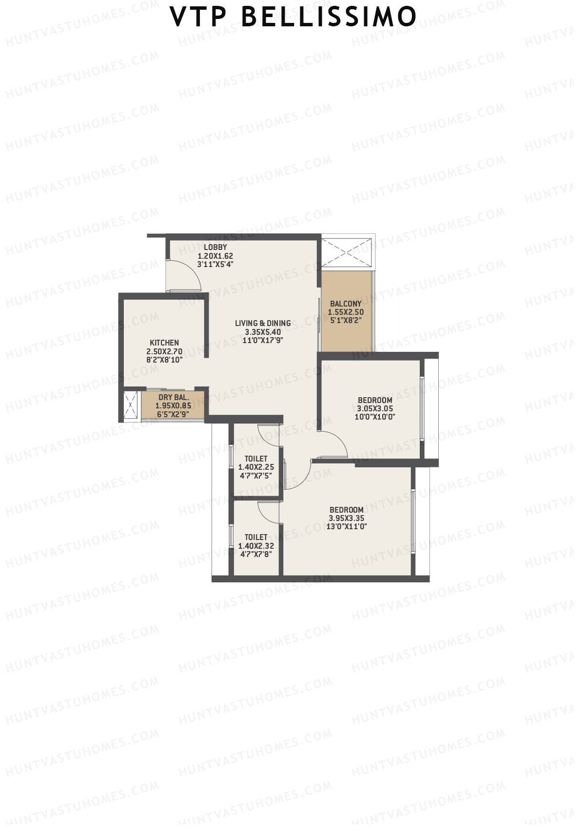 VTP Bellissimo Tower 7 Unit 3 Floor Plan
