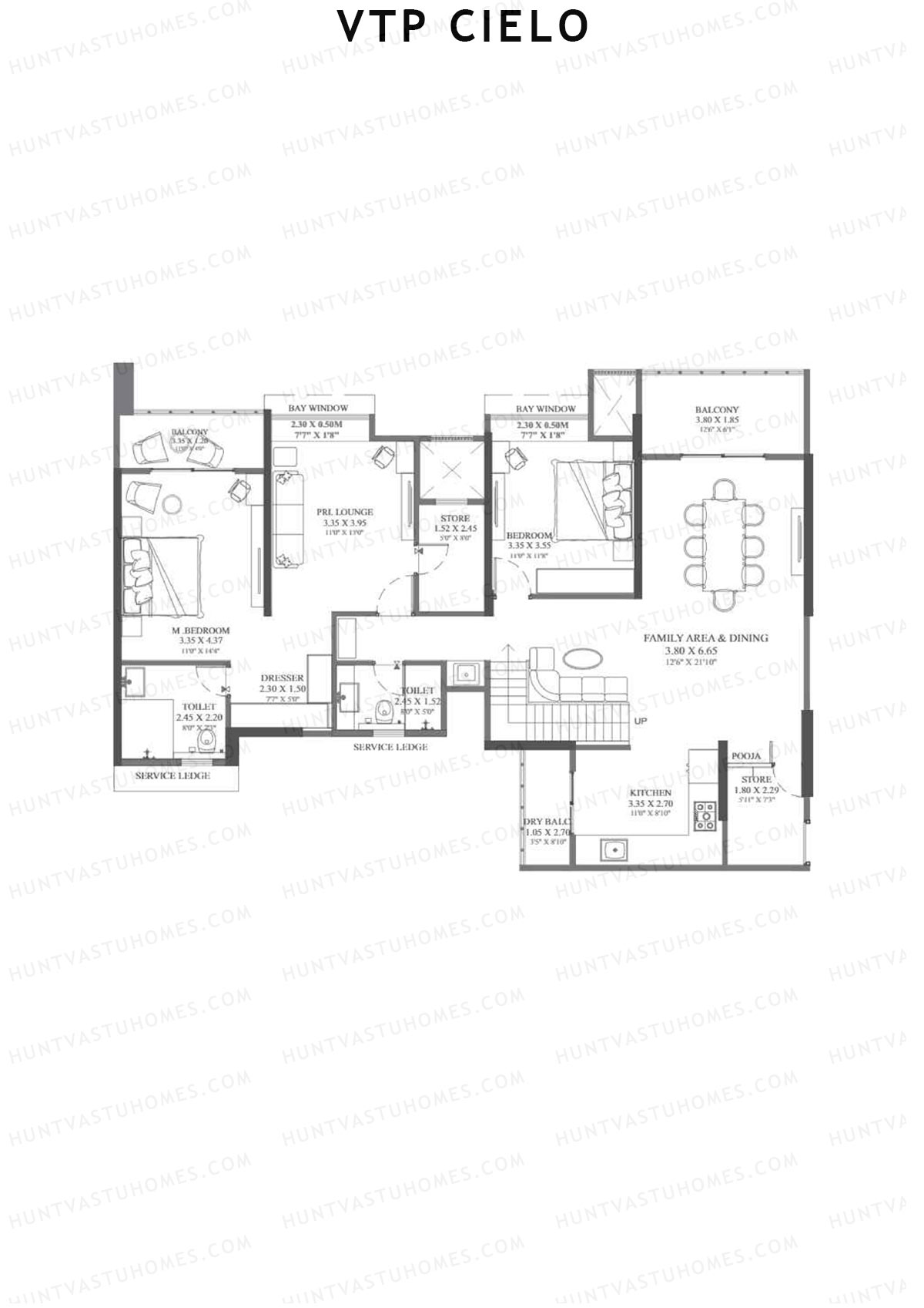 VTP Cielo Tower 1 Unit 1 (Duplex) Floor Plan