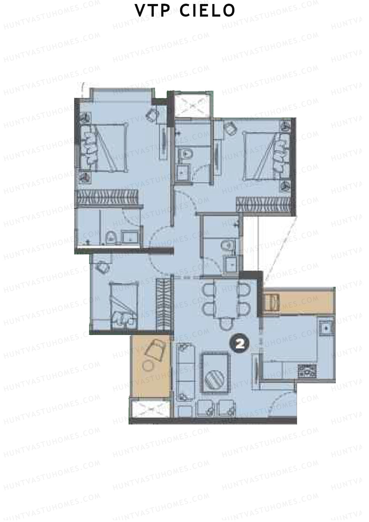 VTP Cielo Tower 1 Unit 2 Floor Plan