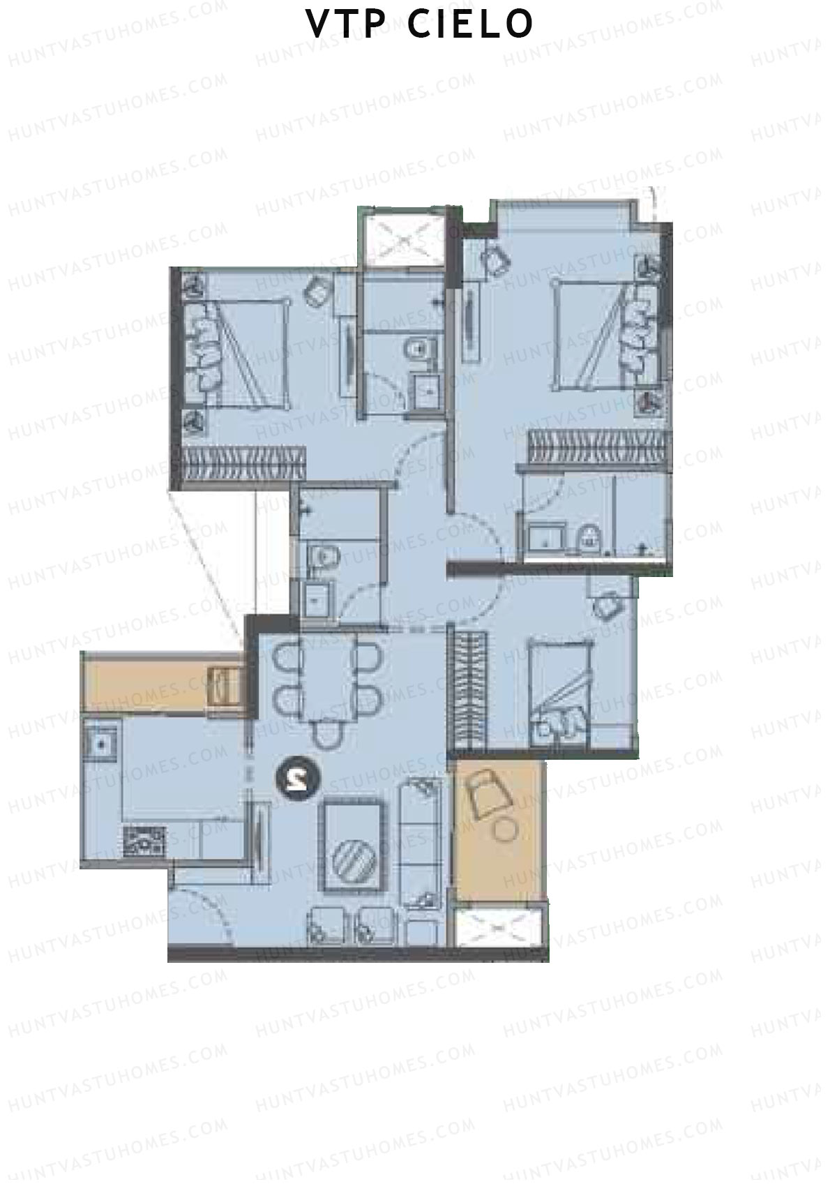 VTP Cielo Tower 1 Unit 3 Floor Plan
