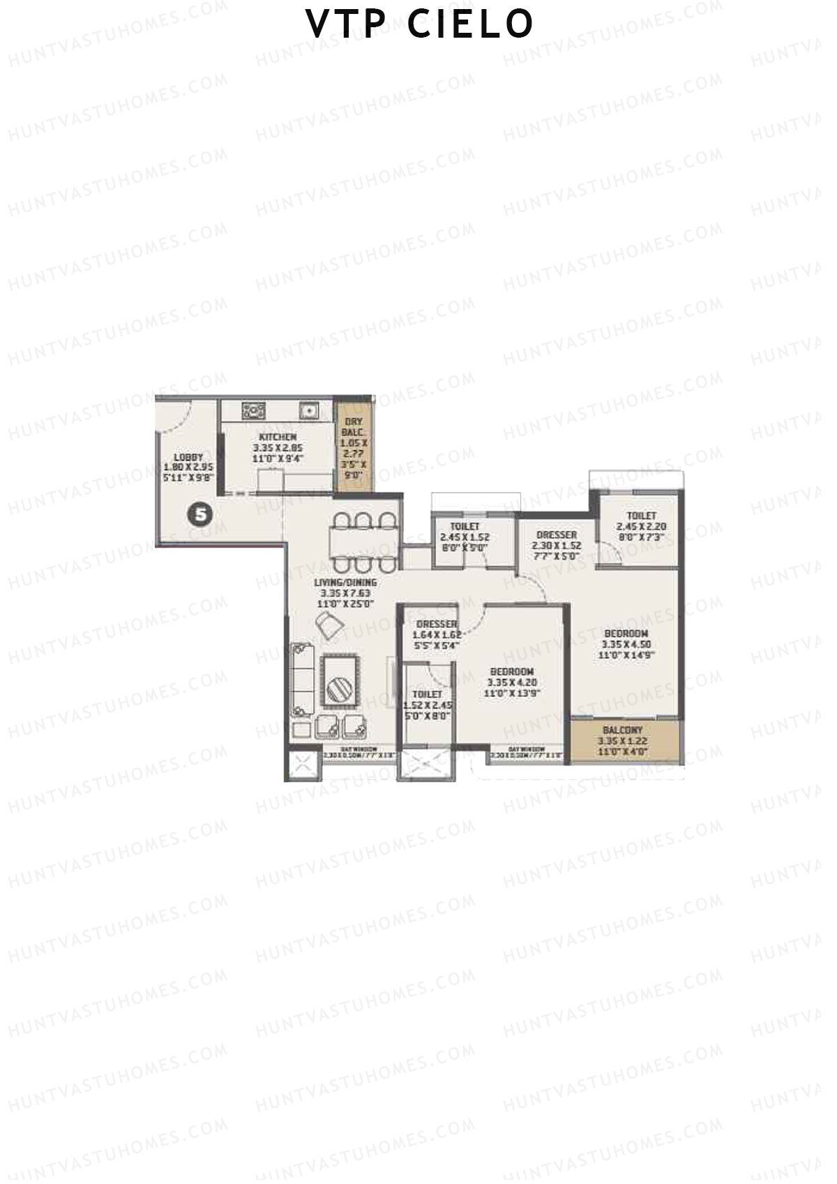 VTP Cielo Tower 1 Unit 5 Floor Plan