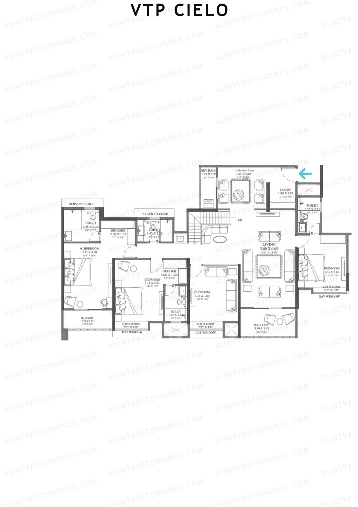 VTP Cielo Tower 1 Unit 6 (Duplex) Floor Plan