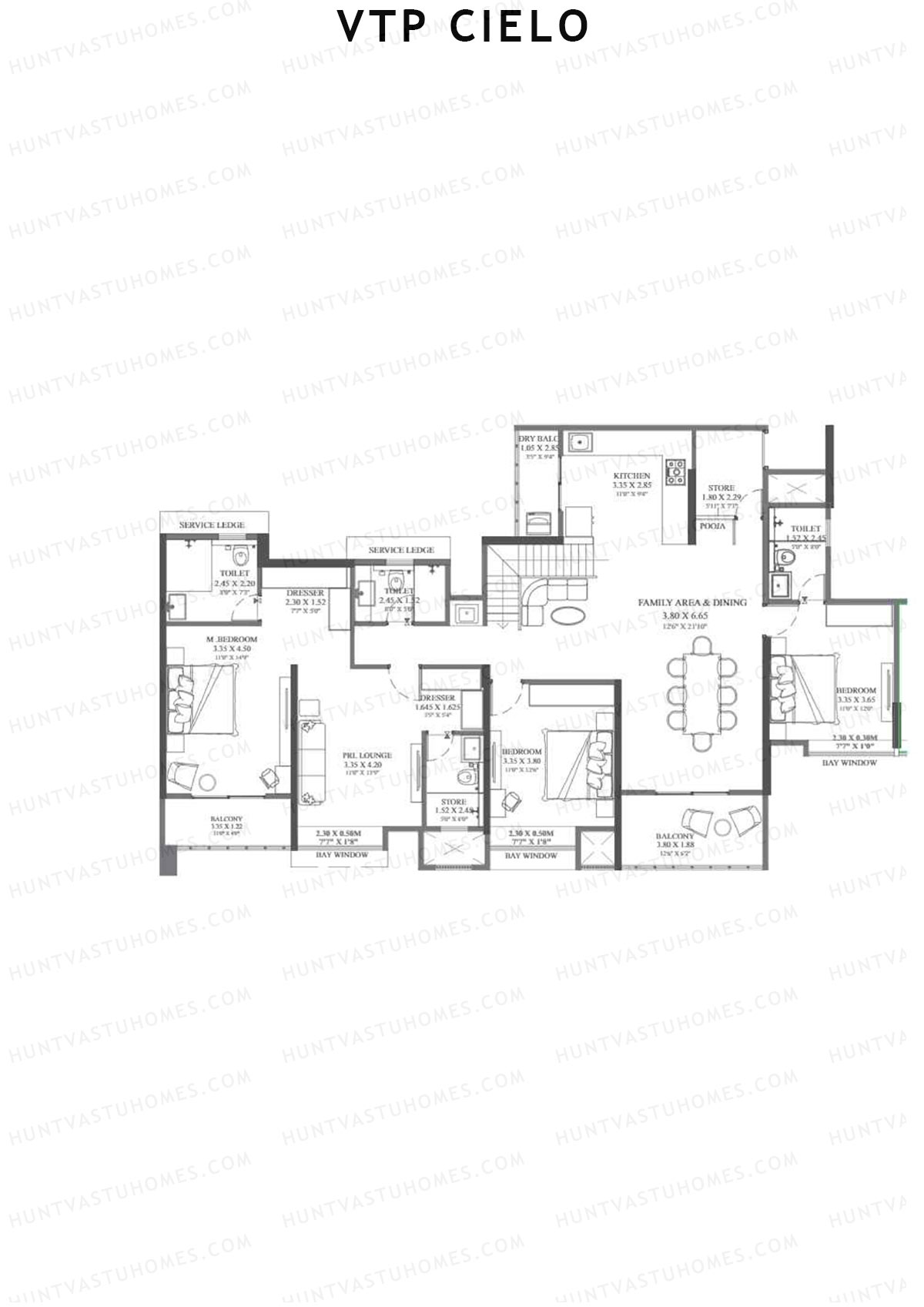 VTP Cielo Tower 1 Unit 6 (Duplex) Floor Plan