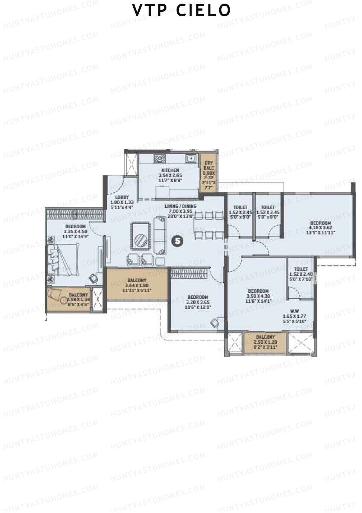 VTP Cielo Tower 2 Unit 5 Floor Plan