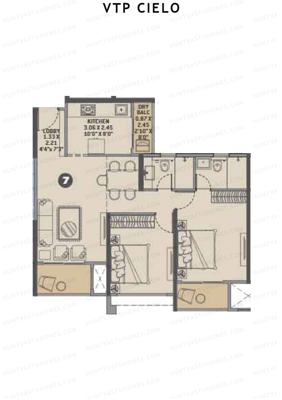 VTP Cielo Tower 2 Unit 7 Floor Plan