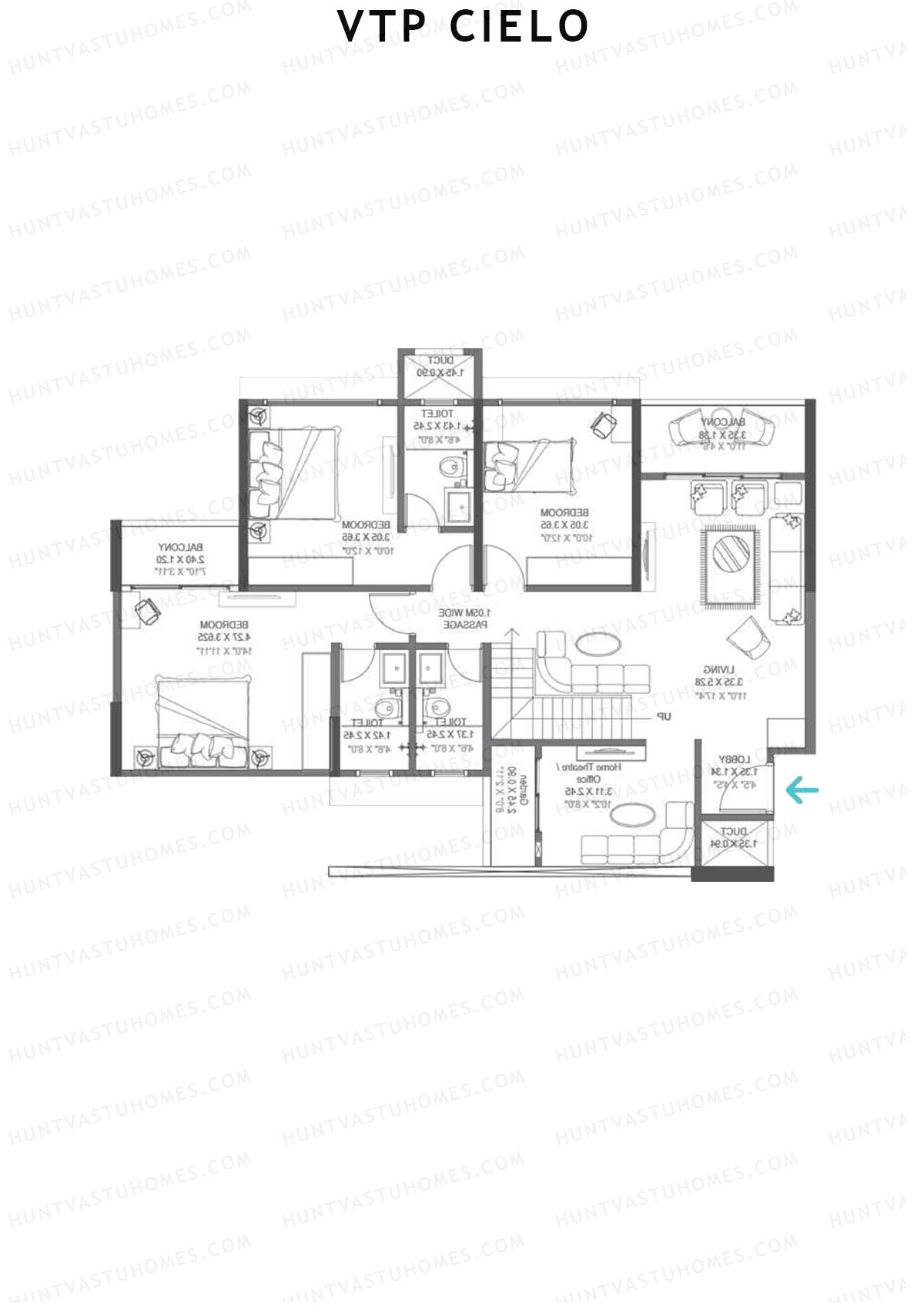VTP Cielo Tower 3 Unit 1 (Duplex) Floor Plan