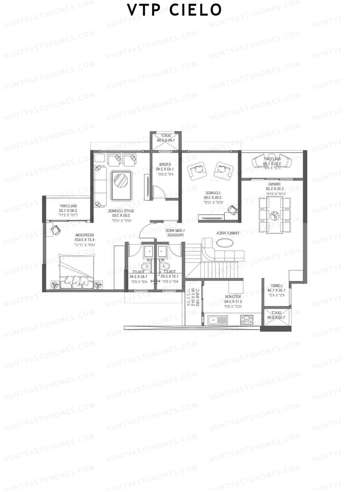 VTP Cielo Tower 3 Unit 1 (Duplex) Floor Plan