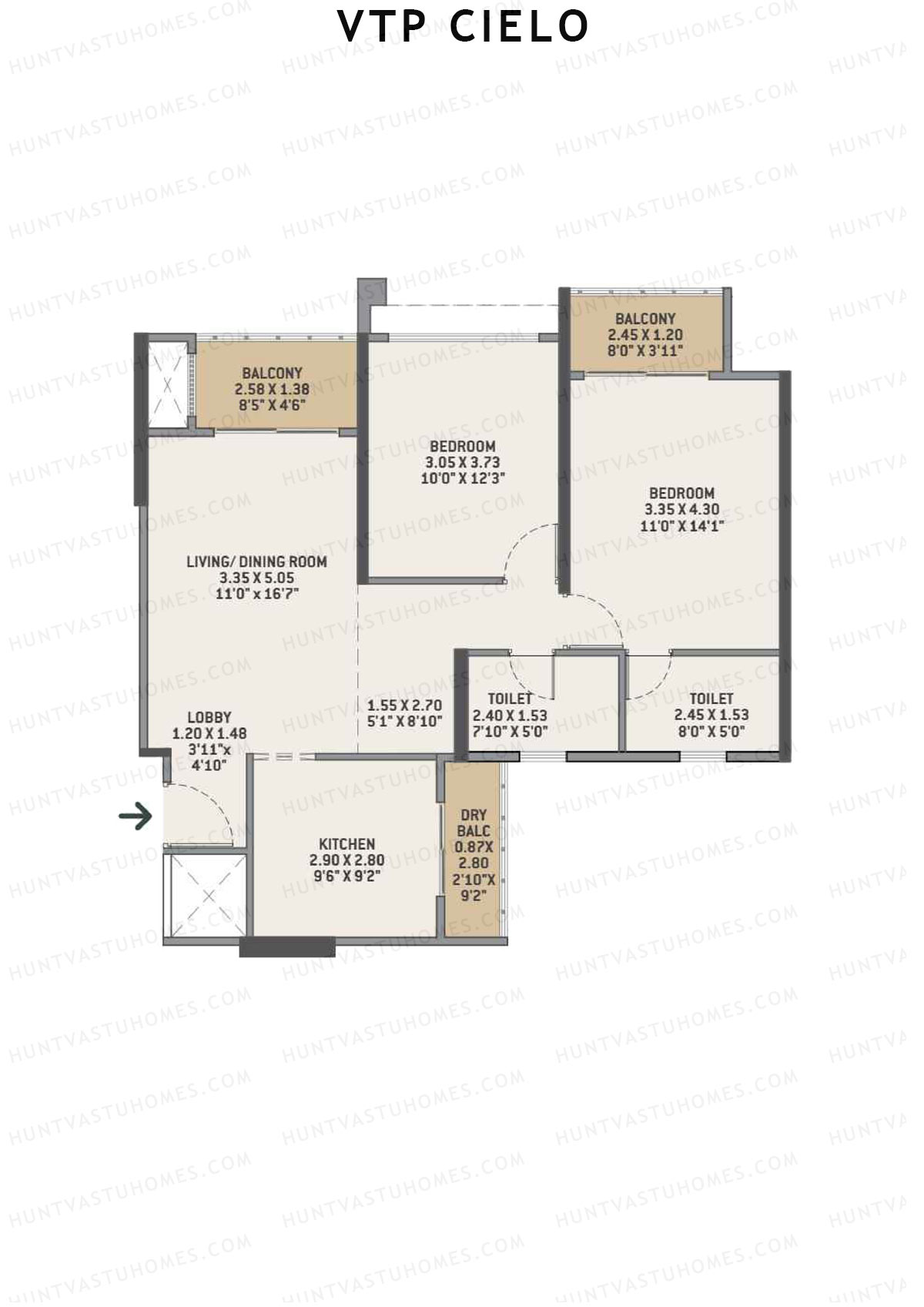 VTP Cielo Tower 3 Unit 3 Floor Plan