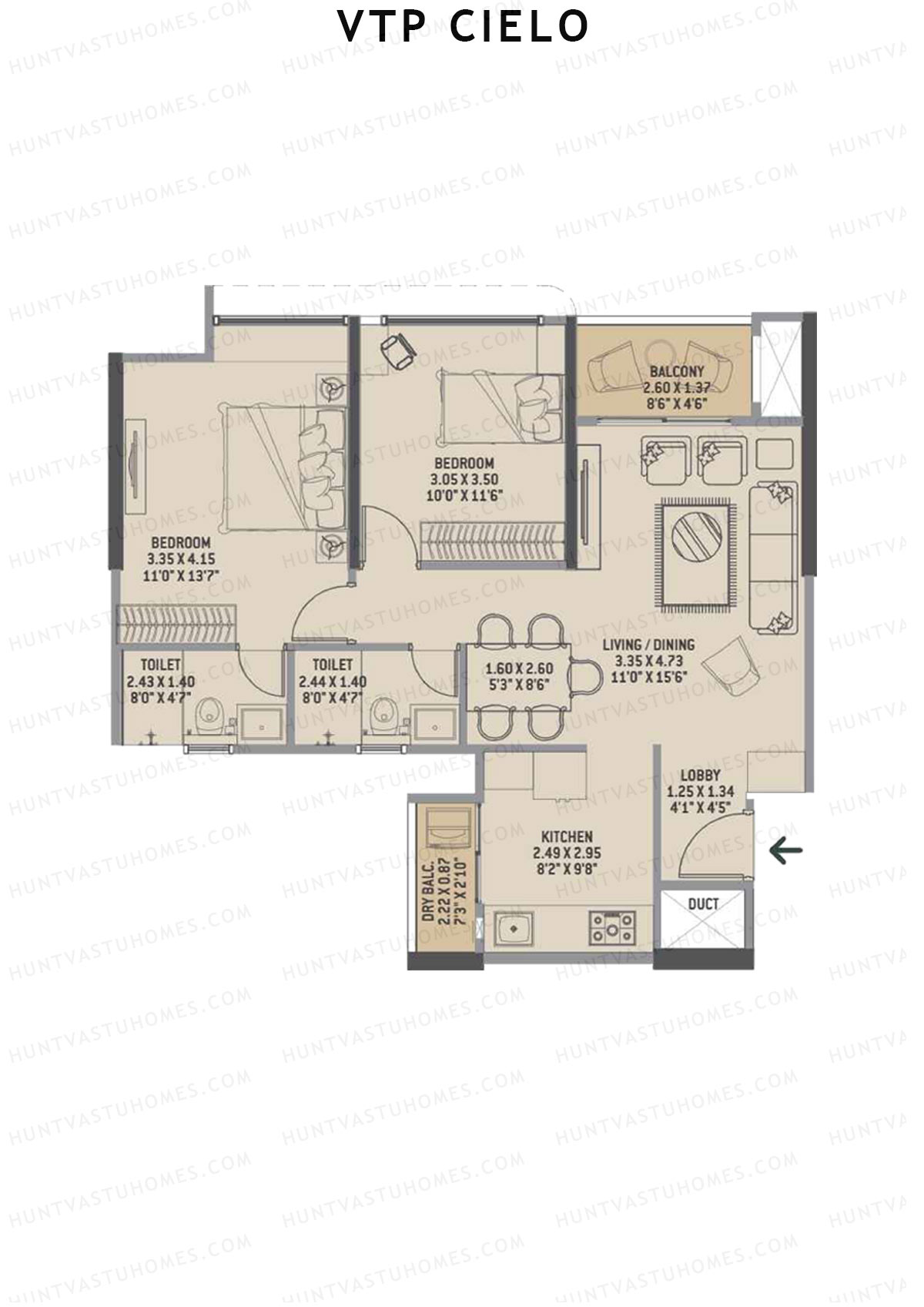 VTP Cielo Tower 3 Unit 4 Floor Plan