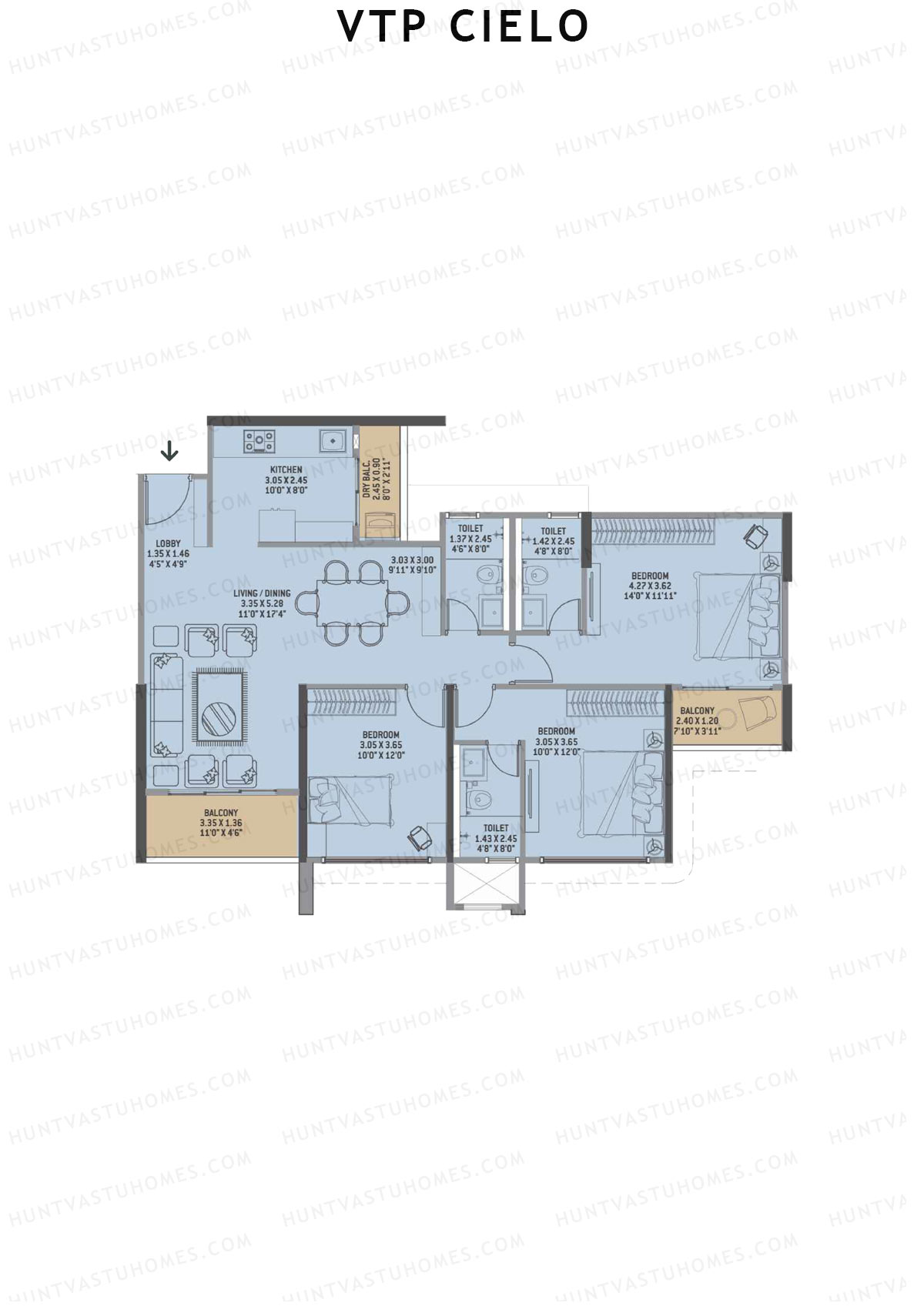 VTP Cielo Tower 3 Unit 6 Floor Plan