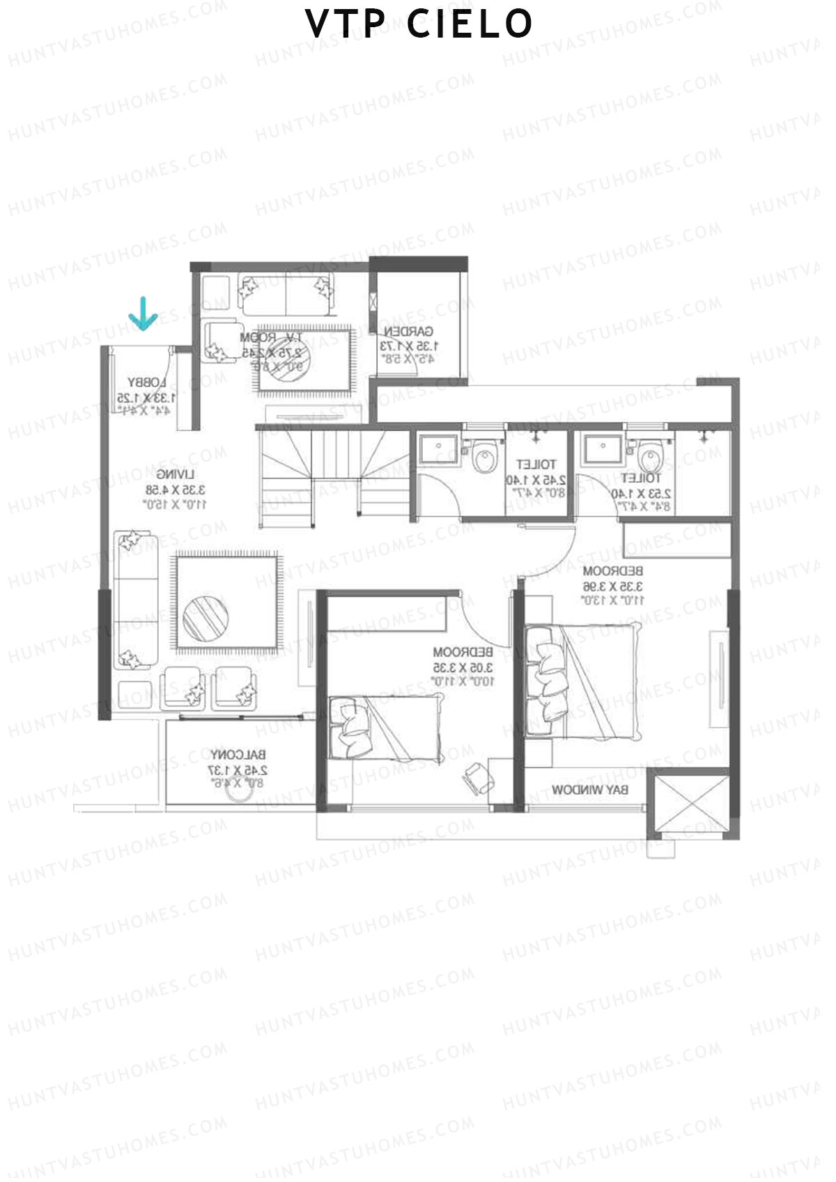VTP Cielo Tower 3 Unit 8 (Duplex) Floor Plan